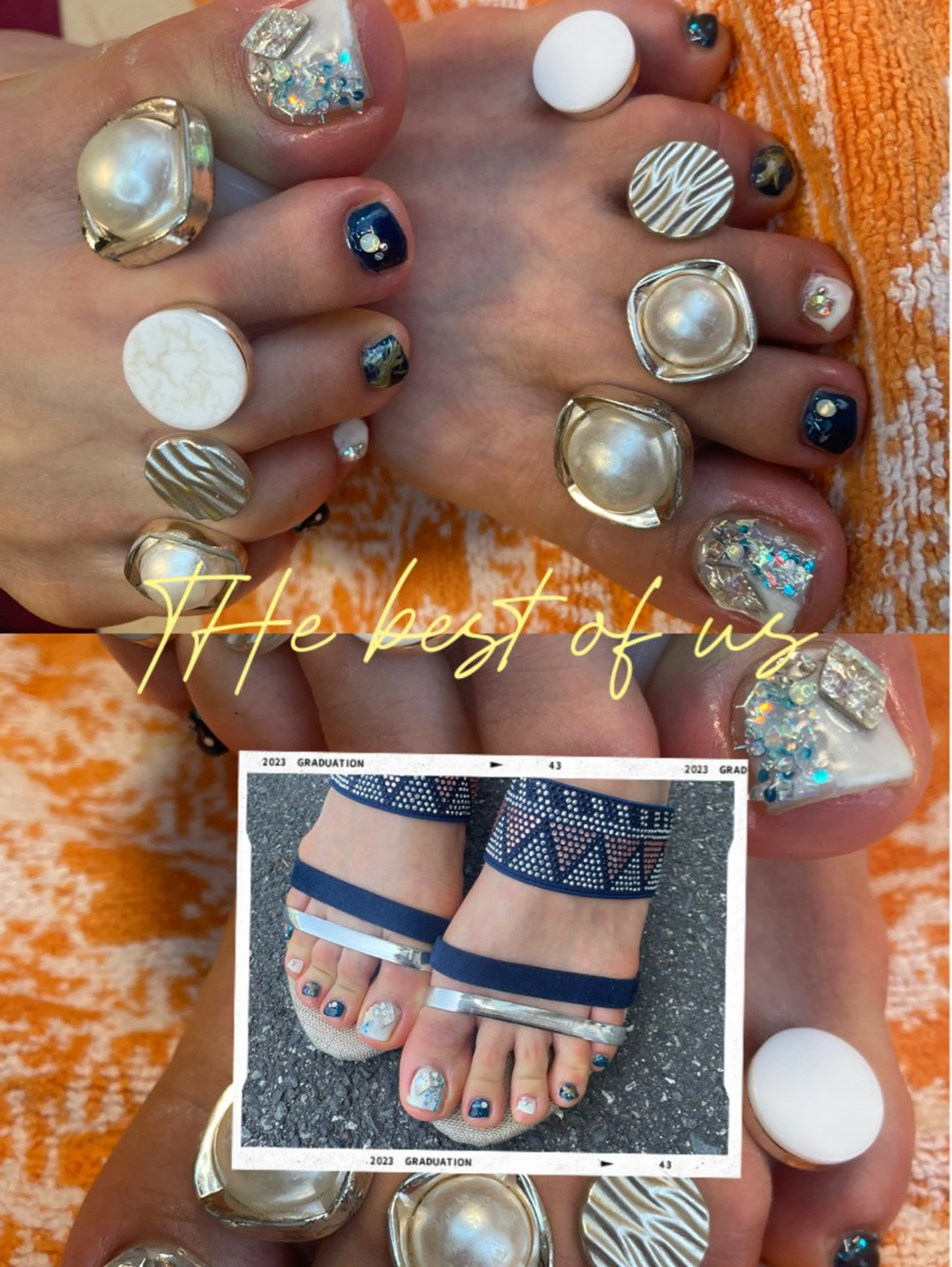 ネイル フットネイル ホログラムネイル キラキラネイル NAIL★M 真紀のネイルデザイン