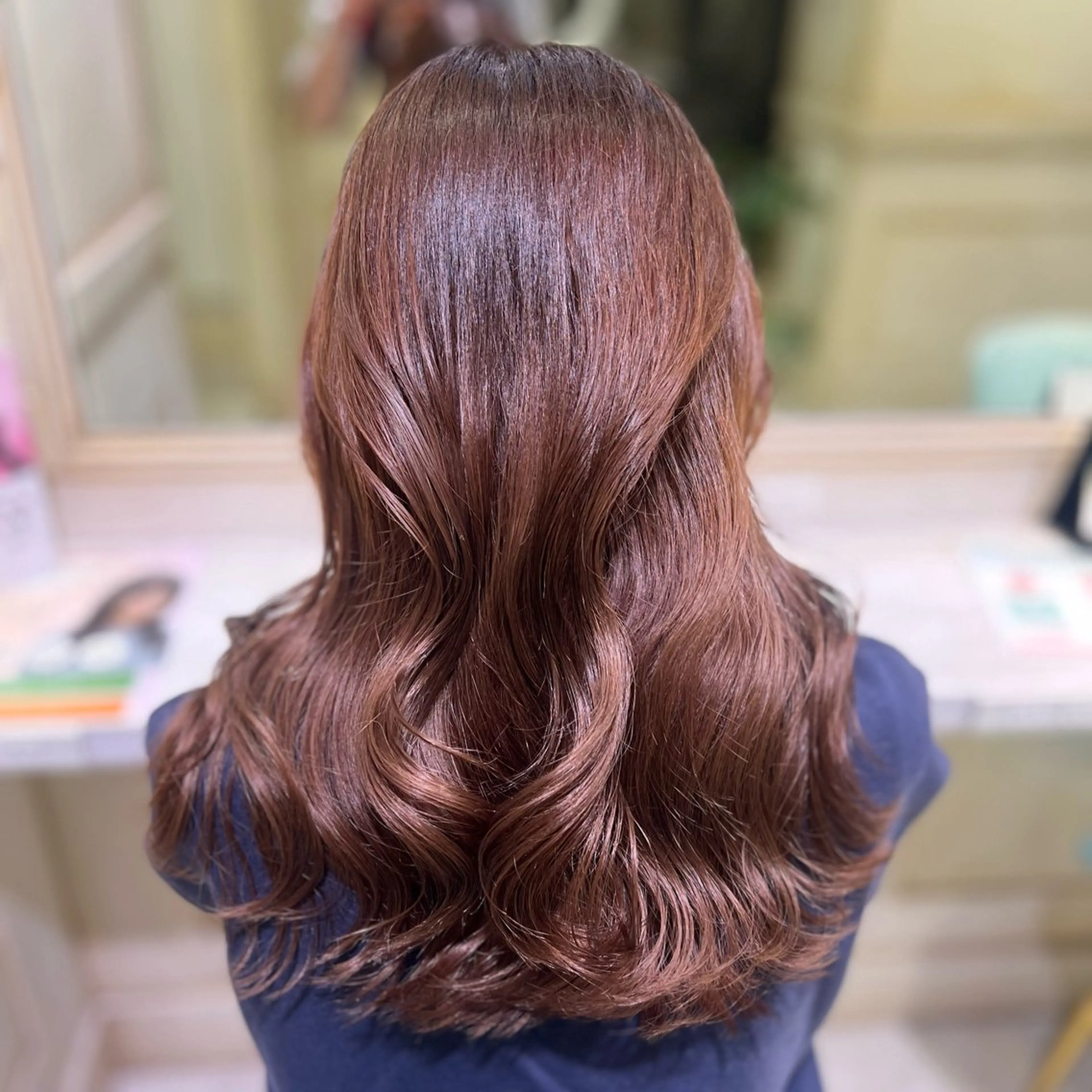 セミロング ヘアカラー トリートメント 💖ダブルカラー/ ケアカラー/レナ💖のヘアスタイル