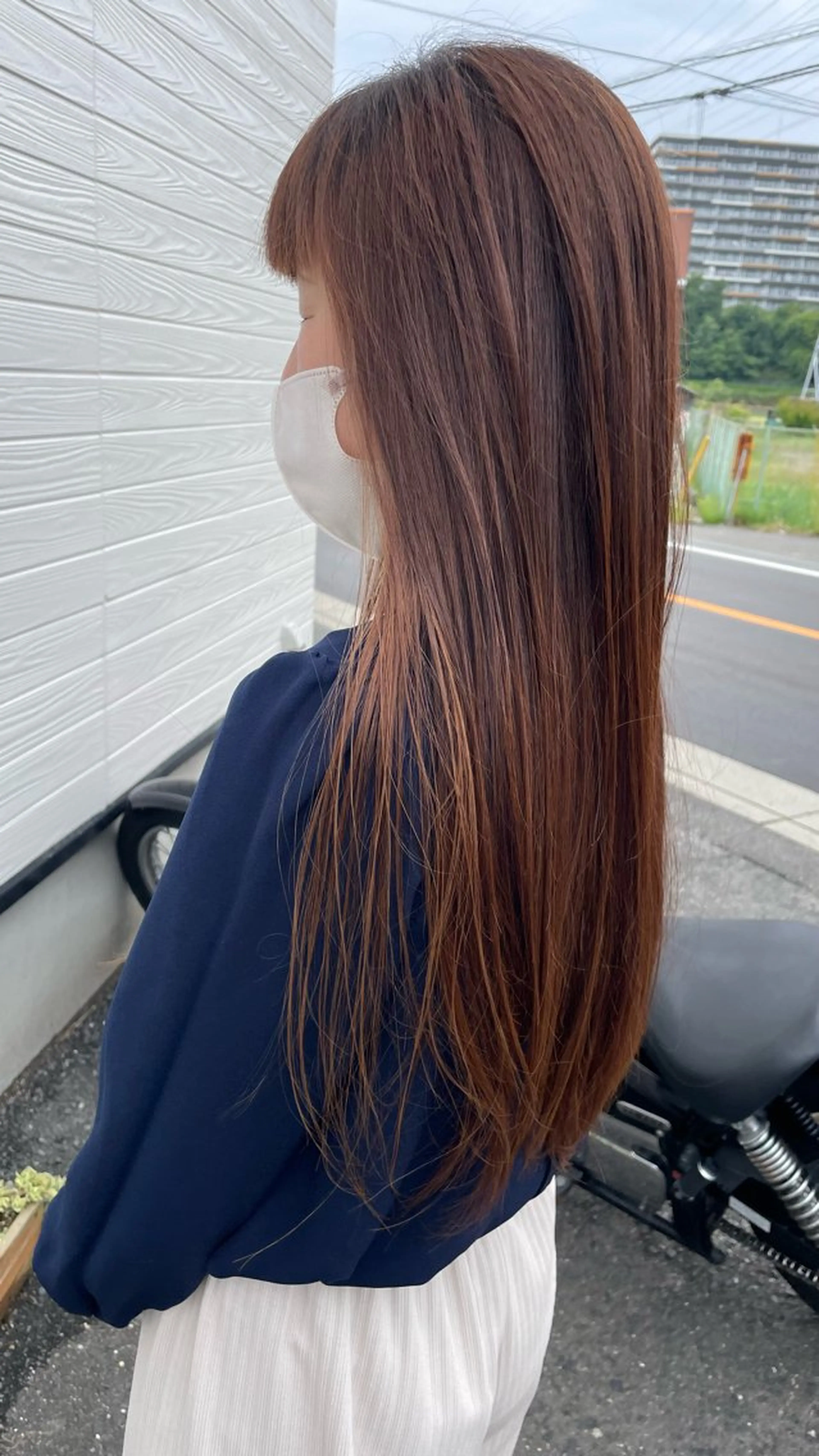 ロング ビヨウシツトリコ よねたにみなのヘアスタイル