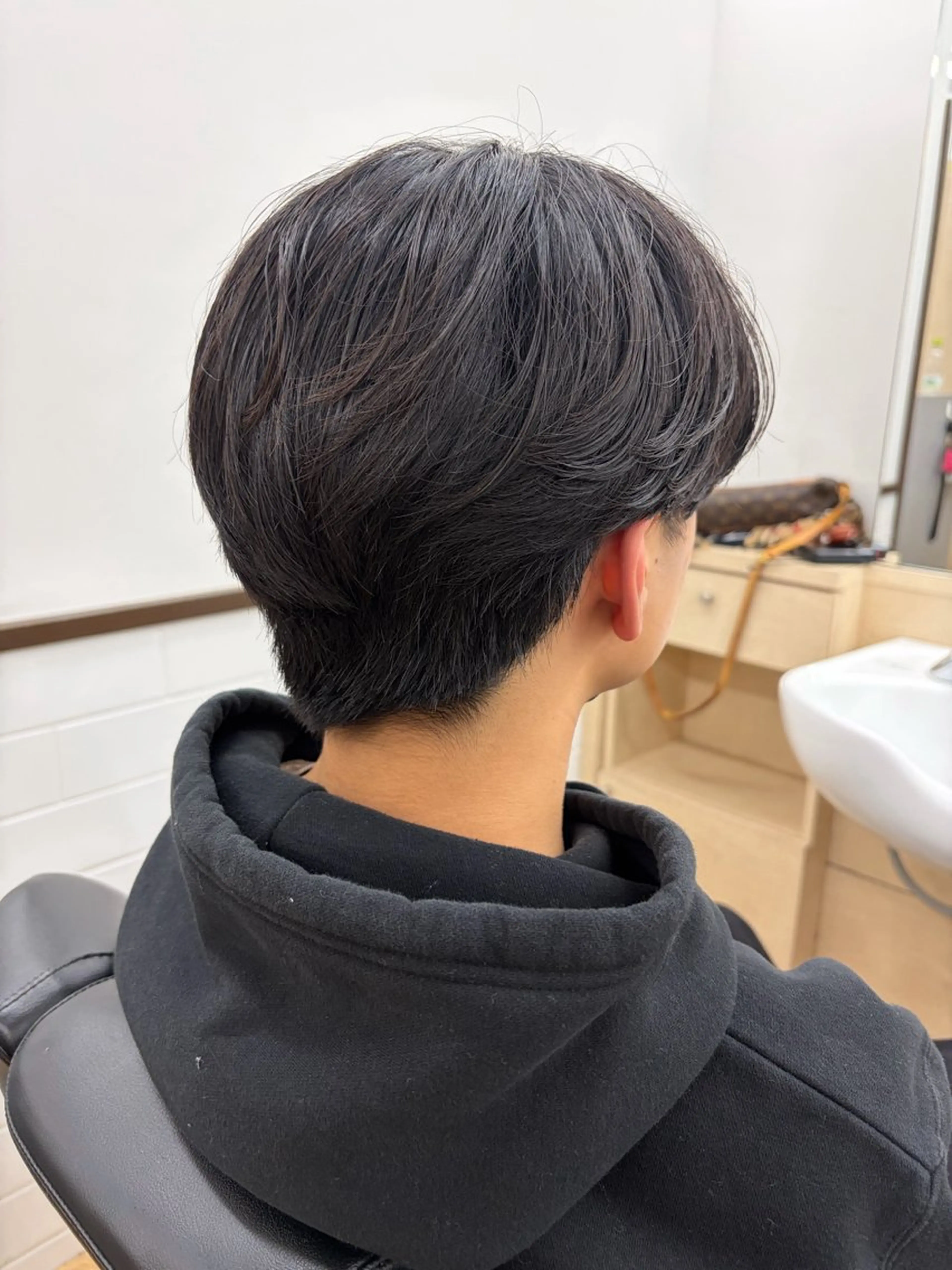 ミディアム パーマ メンズ カット パーマ 松澤 侑哉のヘアスタイル