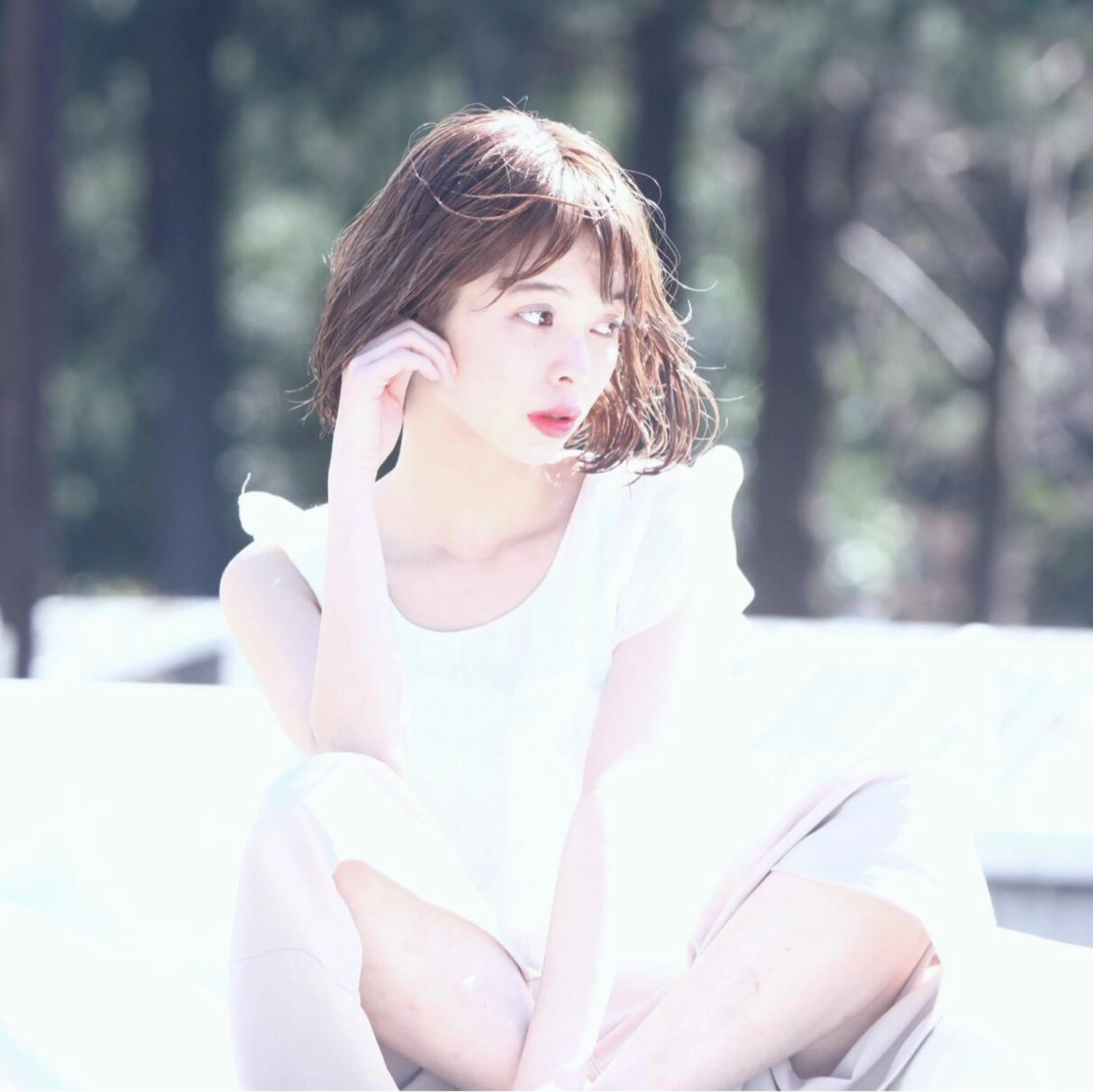 ショート カラー パーマ ヘアアレンジ 推し活専用 【派手髪】飯野ゆかりのヘアスタイル