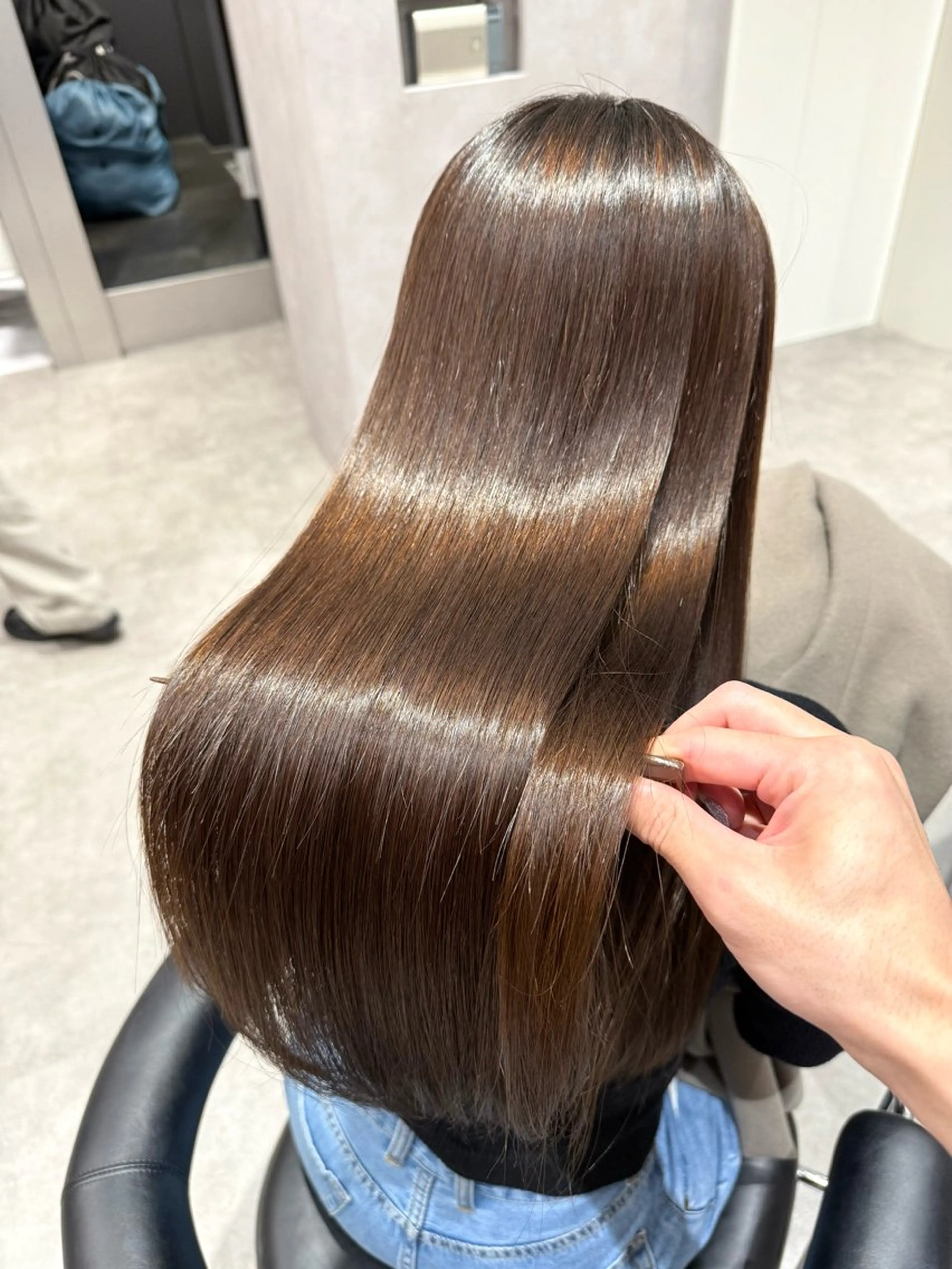 ロング カラー パーマ ヘアアレンジ 髪質改善 縮毛矯正 カット ヘアカラー 縮毛矯正 トリートメント 縮毛矯正/髪質改善/ ブリーチ毛/木元渓太のヘアスタイル