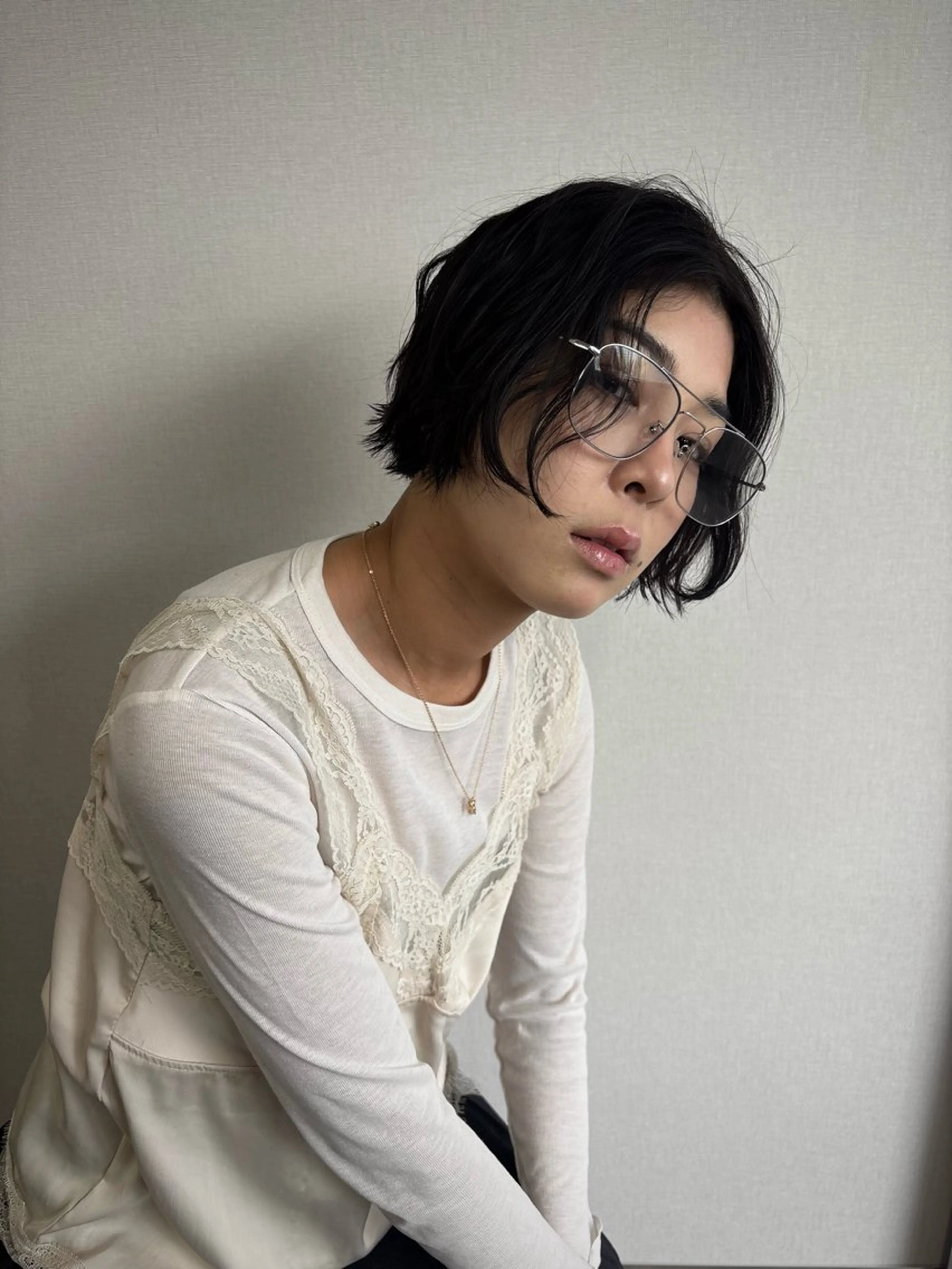 ショート パーマ カット パーマ シンバヒナノ/パーマ レイヤー/髪質改善のヘアスタイル