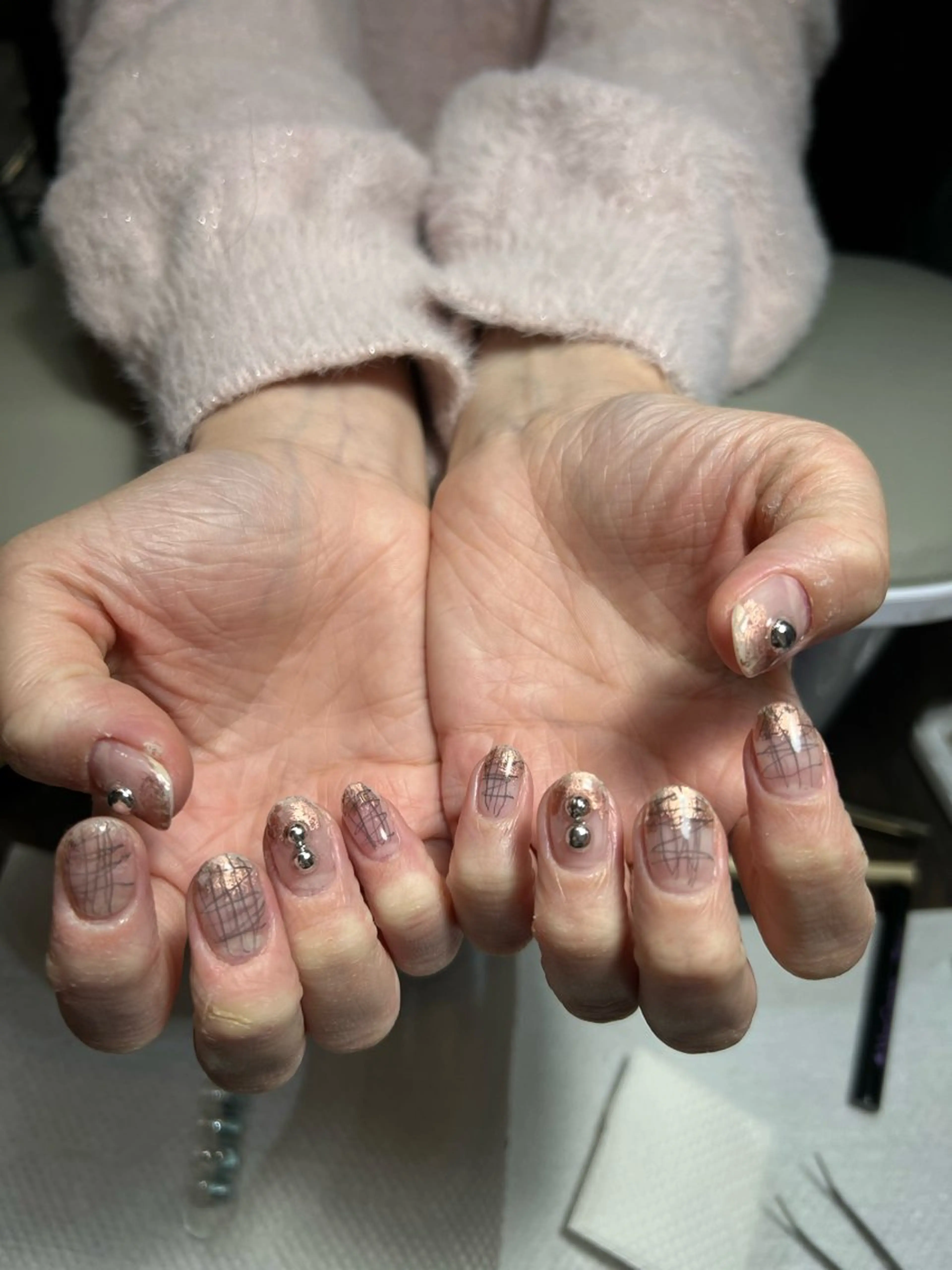 ネイル クリアネイル ニュアンスネイル 杉山 葉月のネイルデザイン