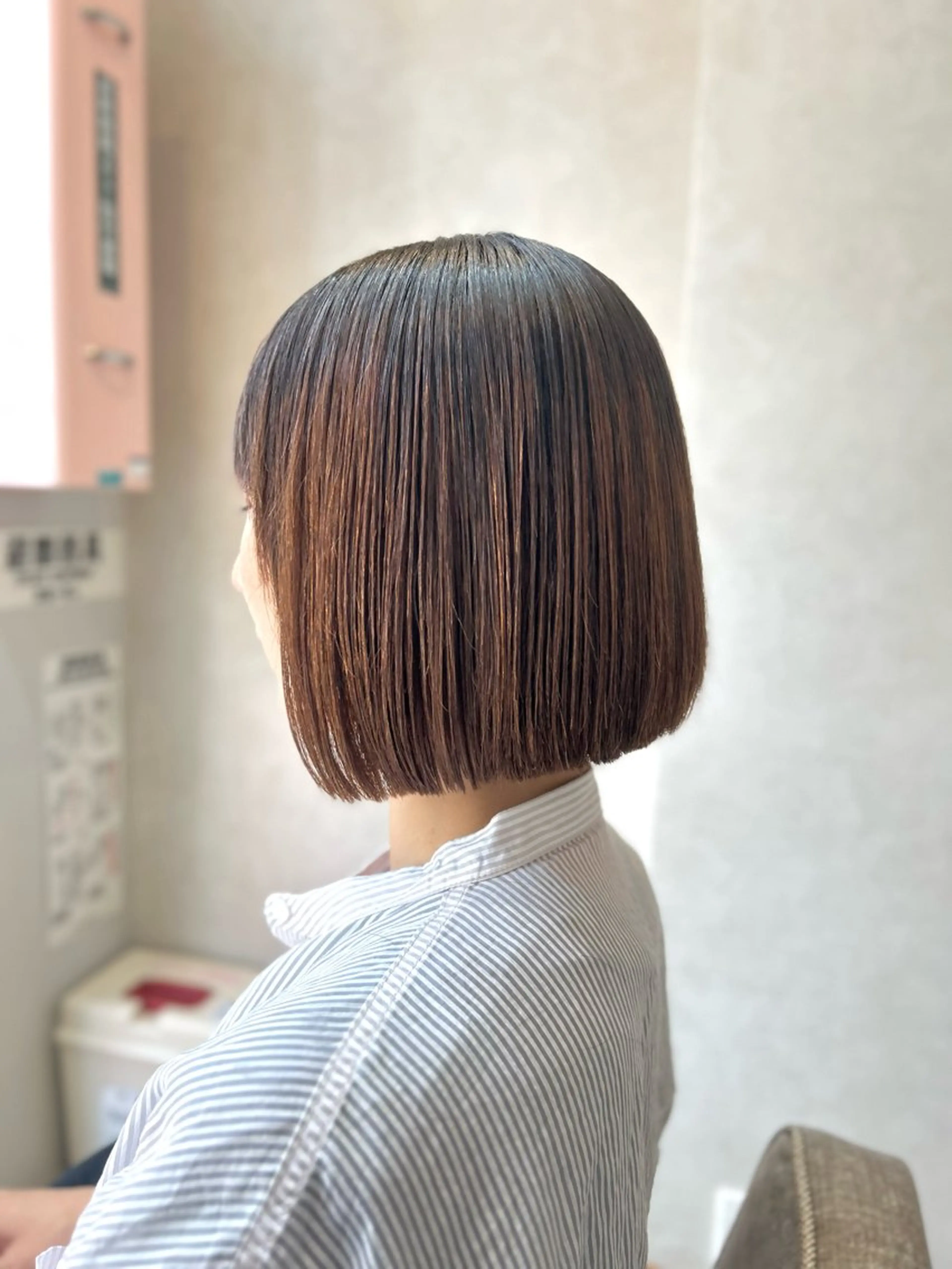 パーマ ボブ ストレートパーマ カット 縮毛矯正 児玉 りなのヘアスタイル