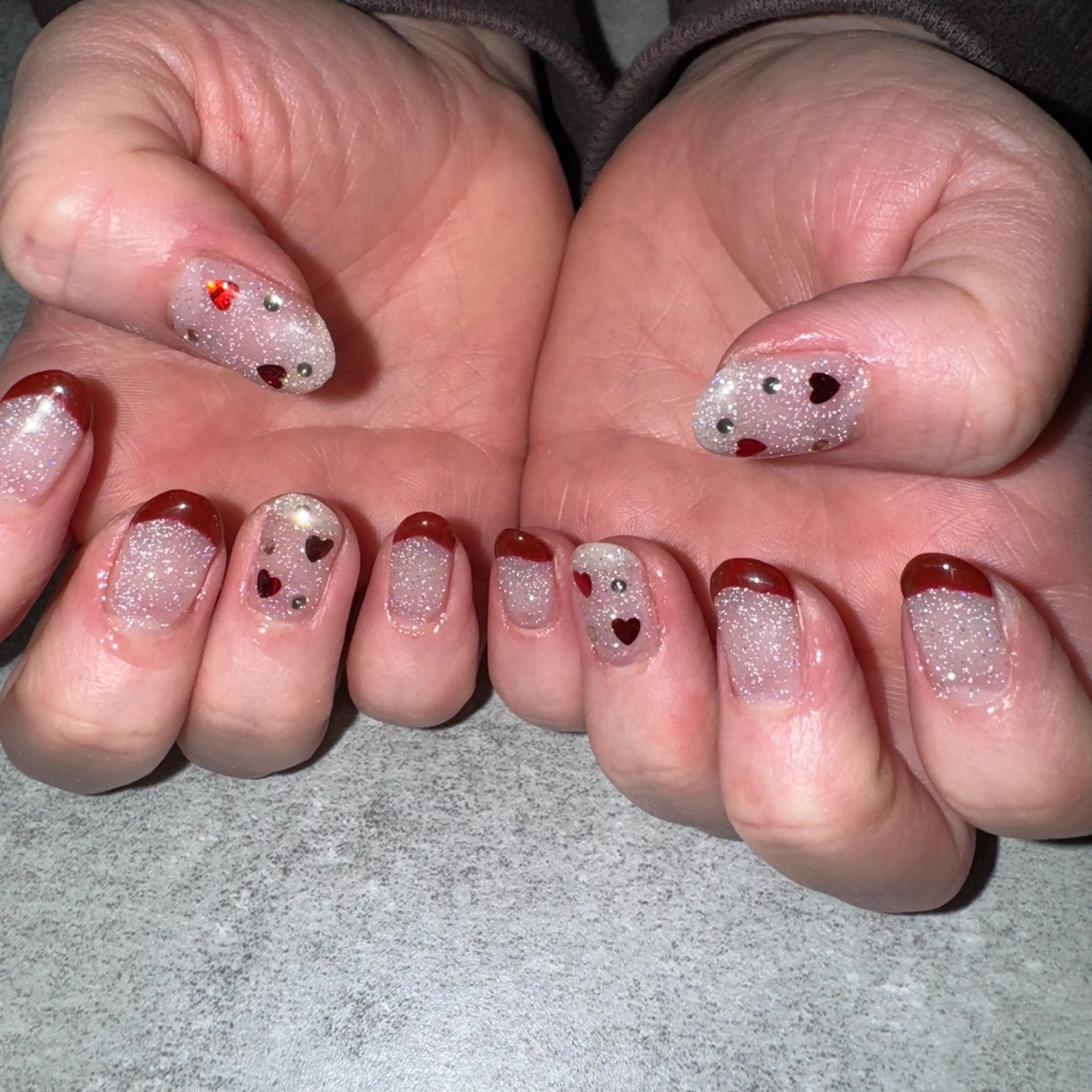 ネイル 持ち込み バレンタイン MATATABI. kumiのネイルデザイン