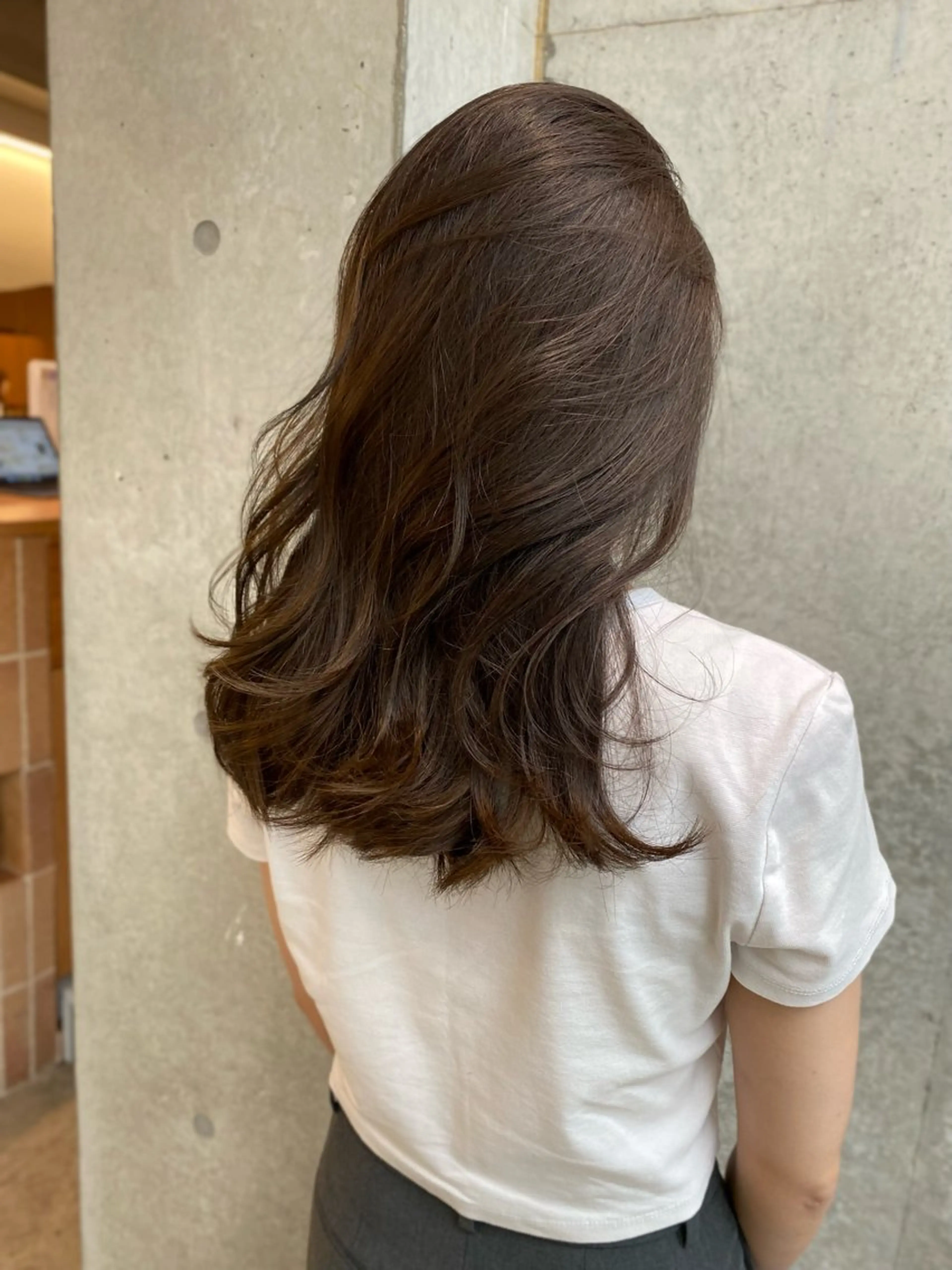 セミロング カラー カット ヘアカラー トリートメント レイヤー/柔色 カラー/SAkiのヘアスタイル