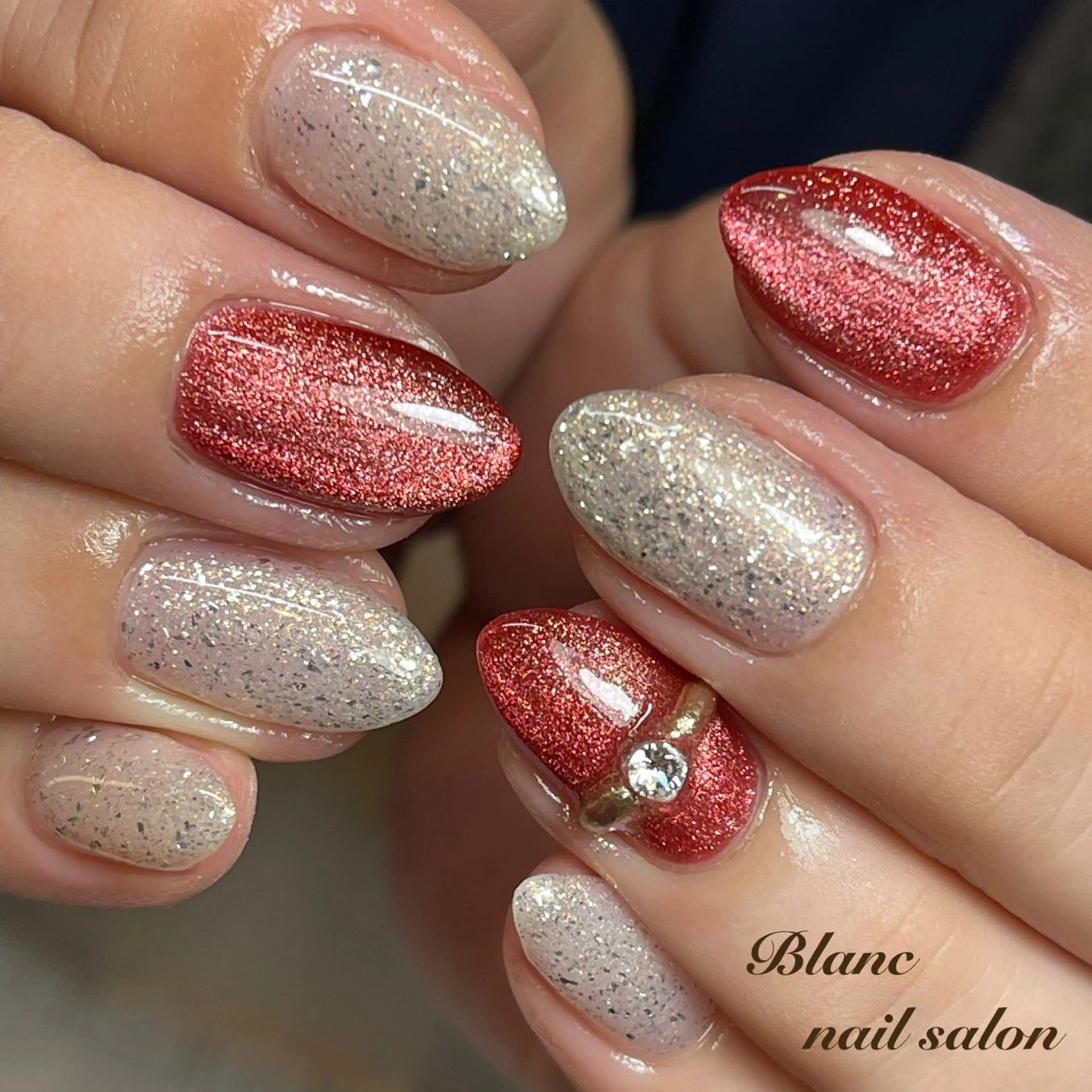 ミディアム Blanc ブランのネイルデザイン