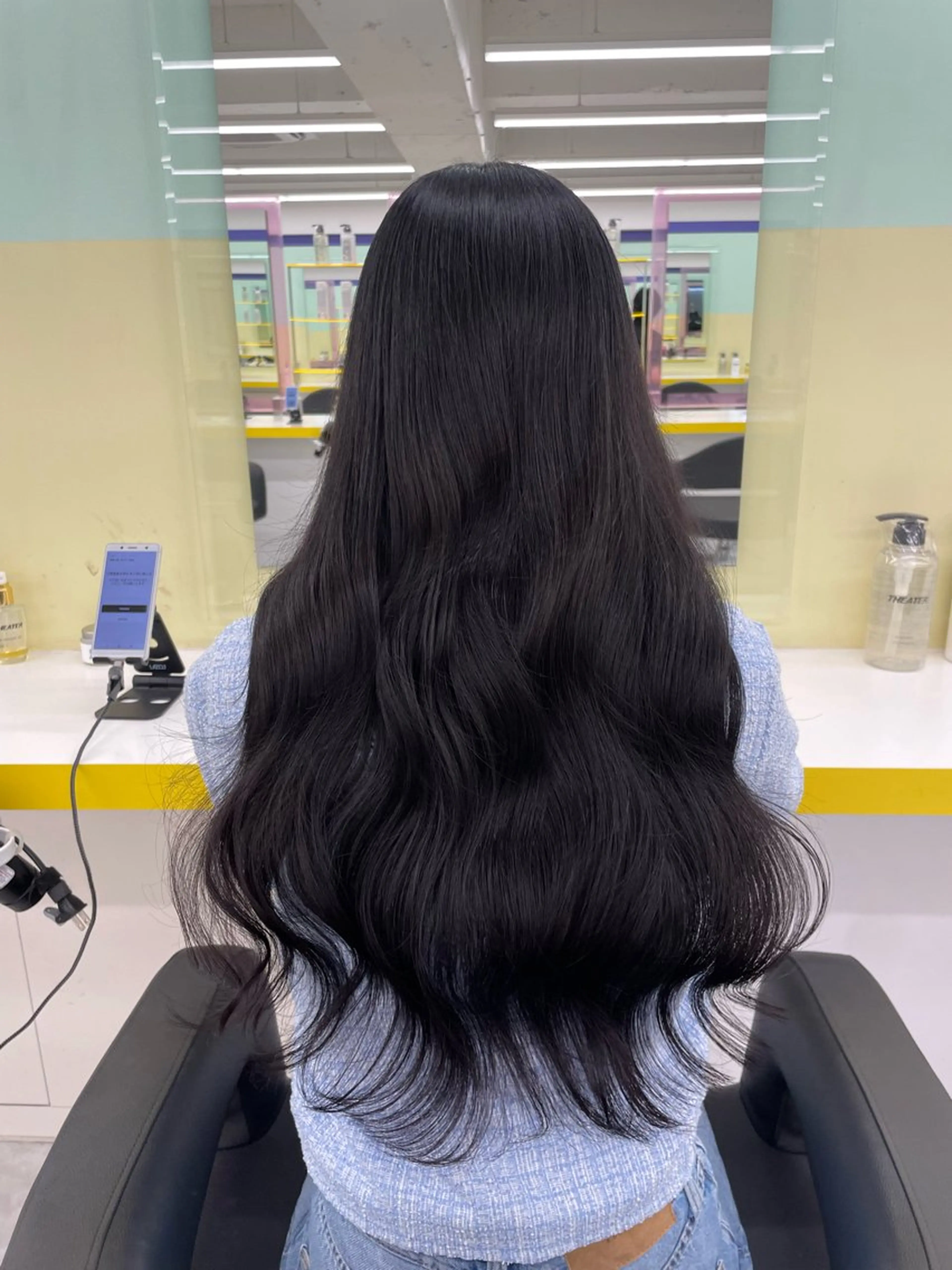 ロング カラー ヘアカラー トリートメント ヘッドスパ ヘアセット 🦋色落ち綺麗カラー メンズYUZU🦋‪のヘアスタイル