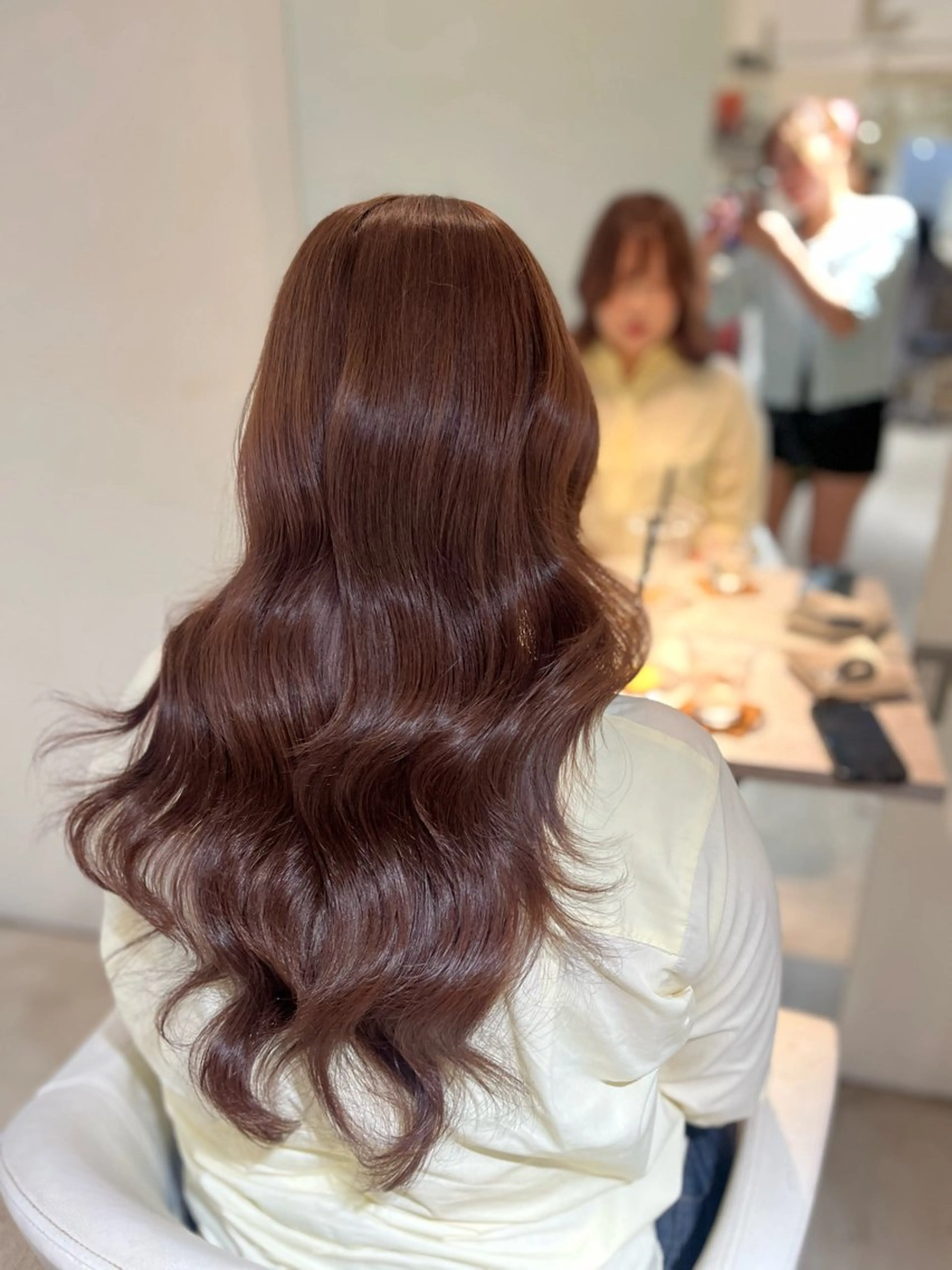 セミロング ヘアカラー トリートメント ♥️透明感×抜け感 ベージュ/佑珠♥️のヘアスタイル