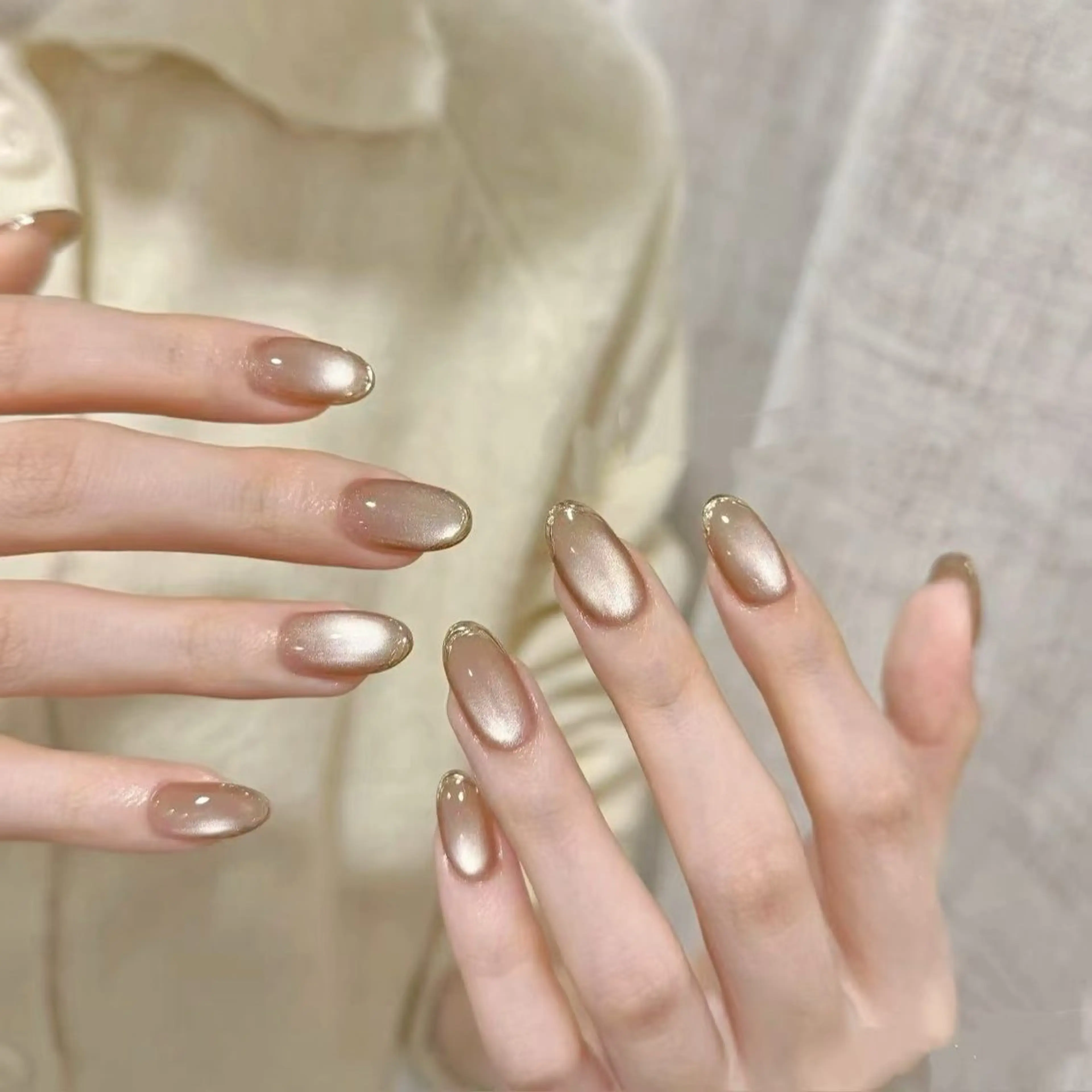 ネイル フラワーネイル フレンチネイル ジェルネイル ガラスフレンチ ハート ハンドネイル BabyYouMi nailのネイルデザイン