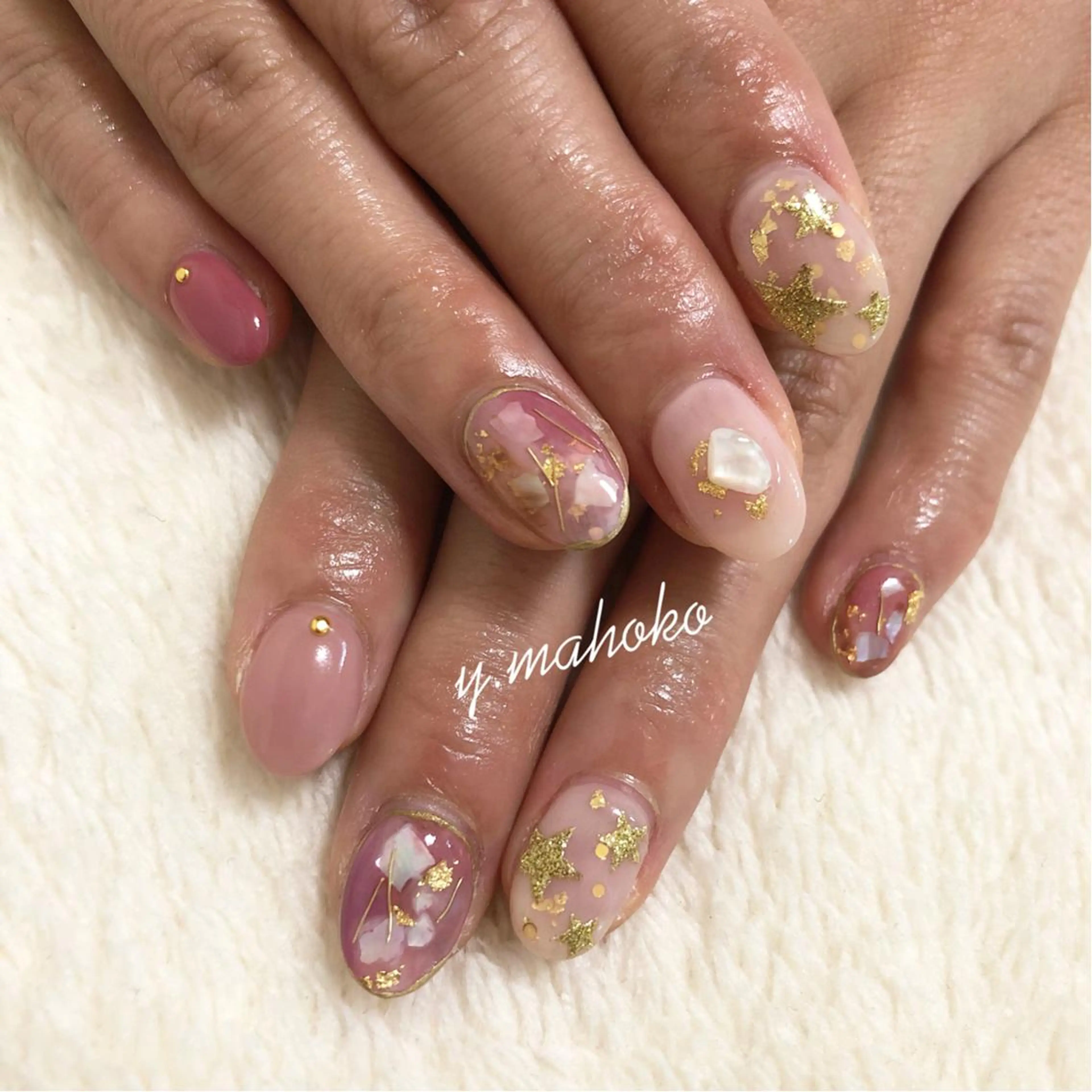 ネイル ハンドネイル パラジェル有/ 長さだし/mahoのネイルデザイン