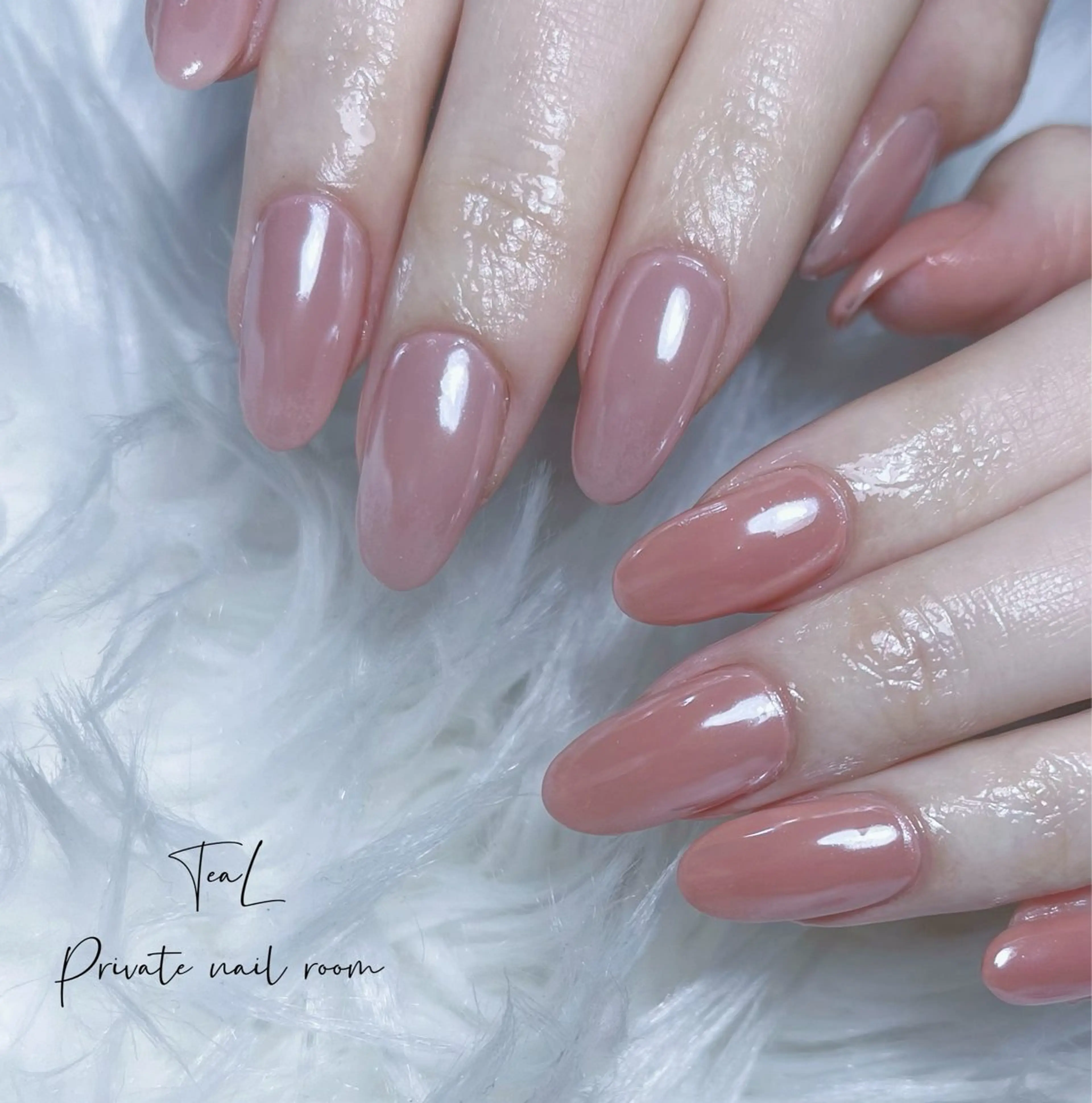 ネイル ミラーネイル シンプルネイル TeaL nailのネイルデザイン