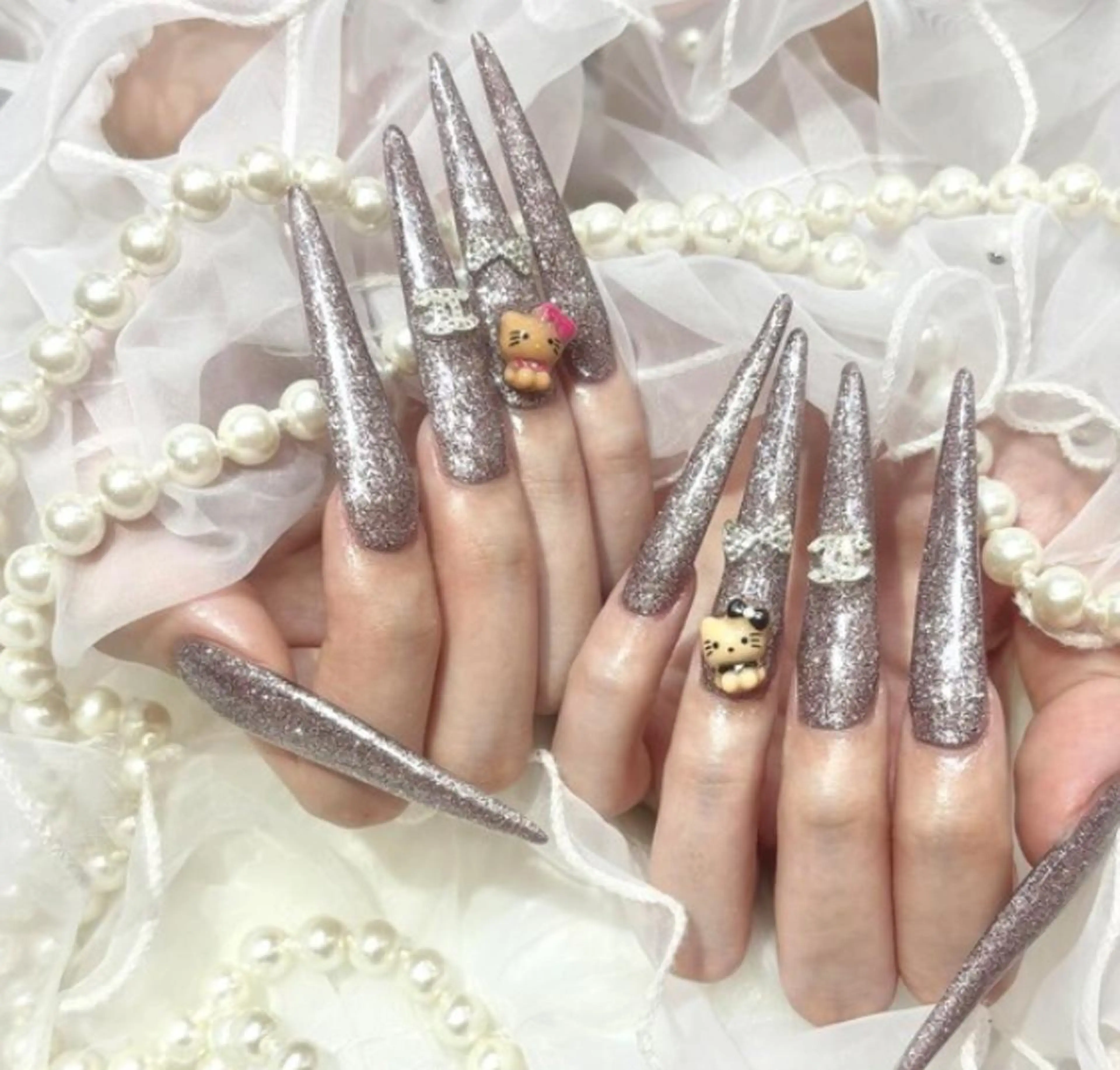 【HAND】オフなし⭐️スカルプ長さ出し10本+ワンカラーorラメグラの写真