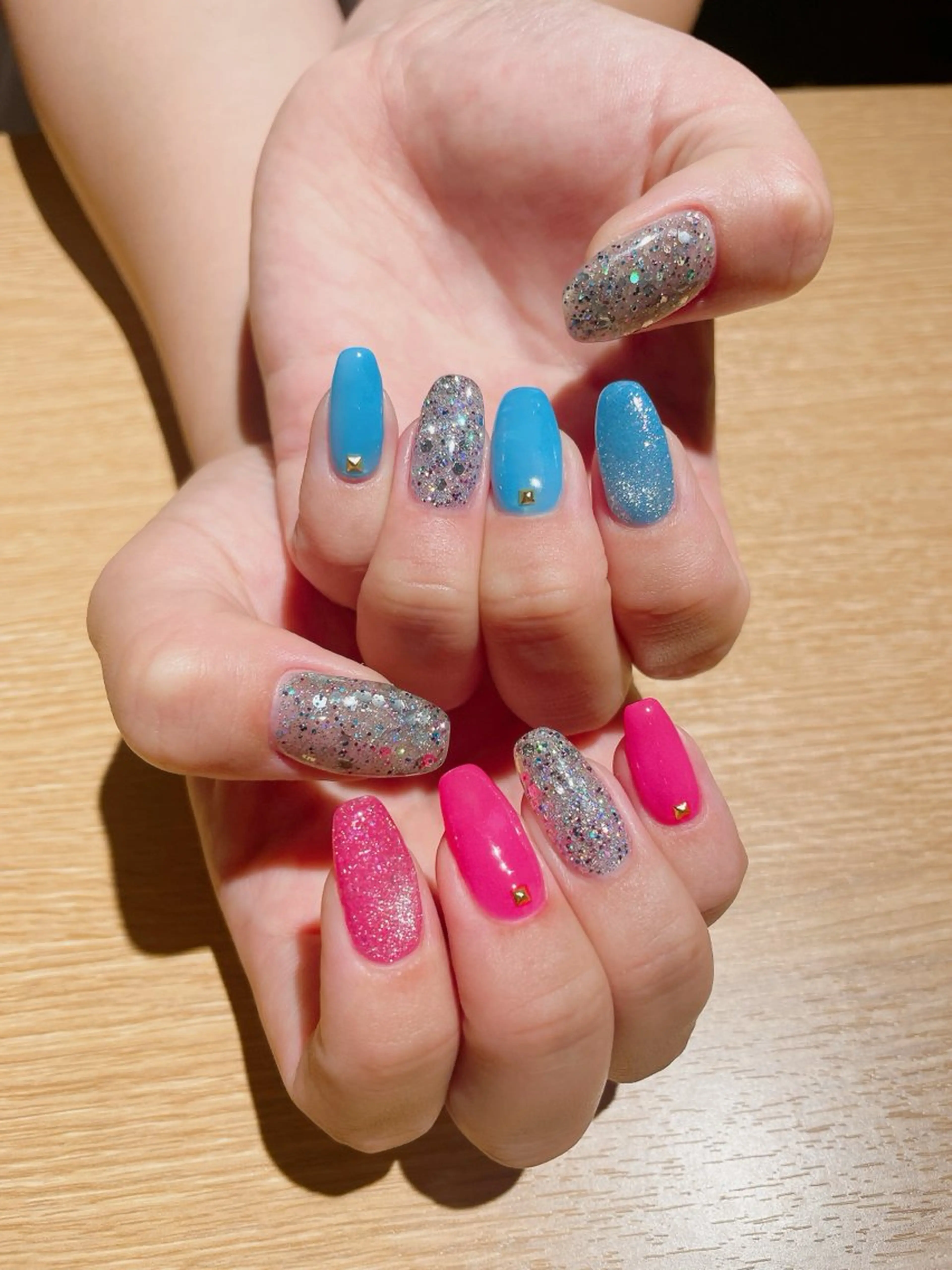 ネイル ラメ(グリッター) マグネットネイル 夏ネイル cherish nailのネイルデザイン