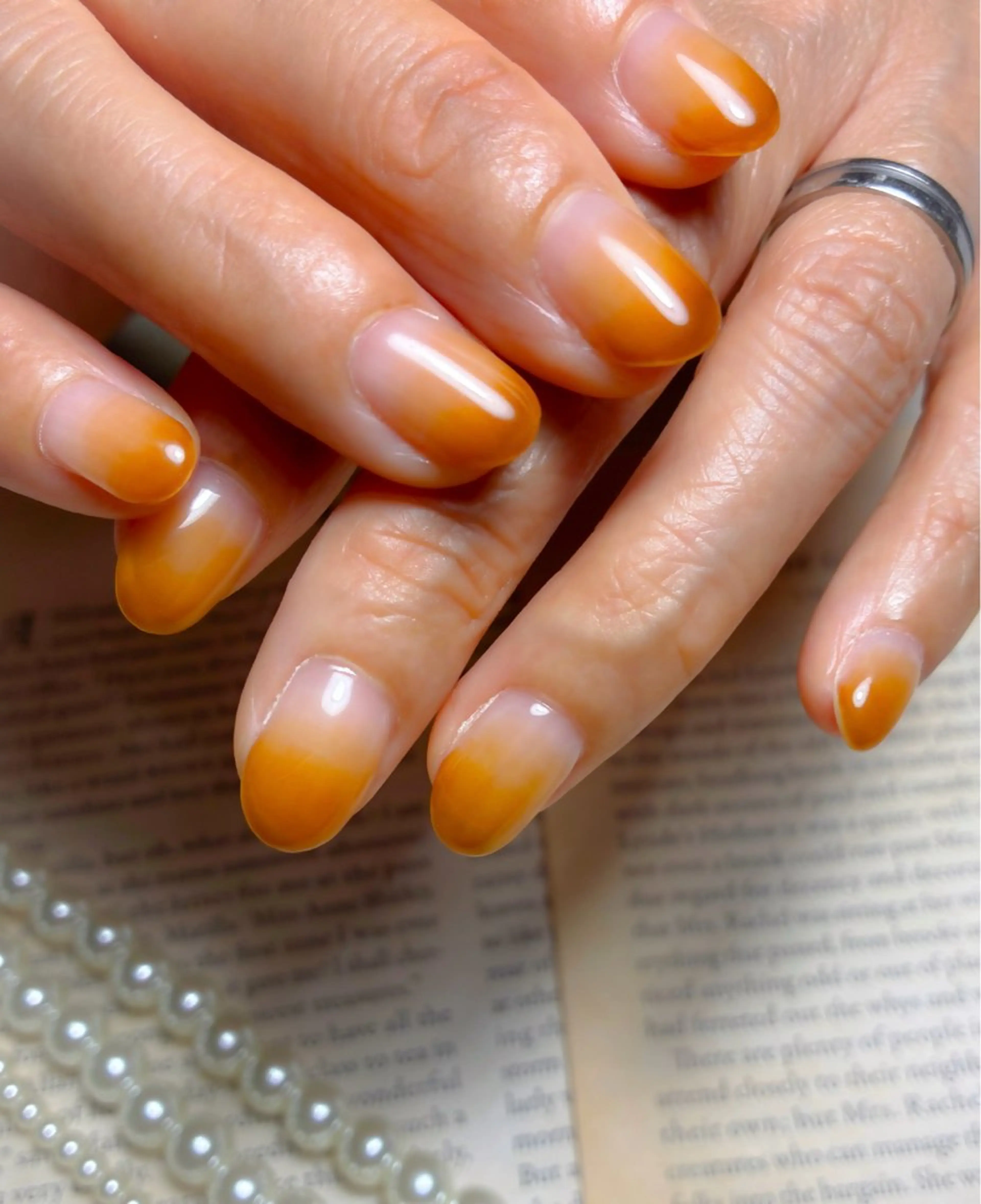 ネイル グラデーション ラメ(グリッター) オフィスネイル シンプルネイル Li.m nail リム ネイルのネイルデザイン