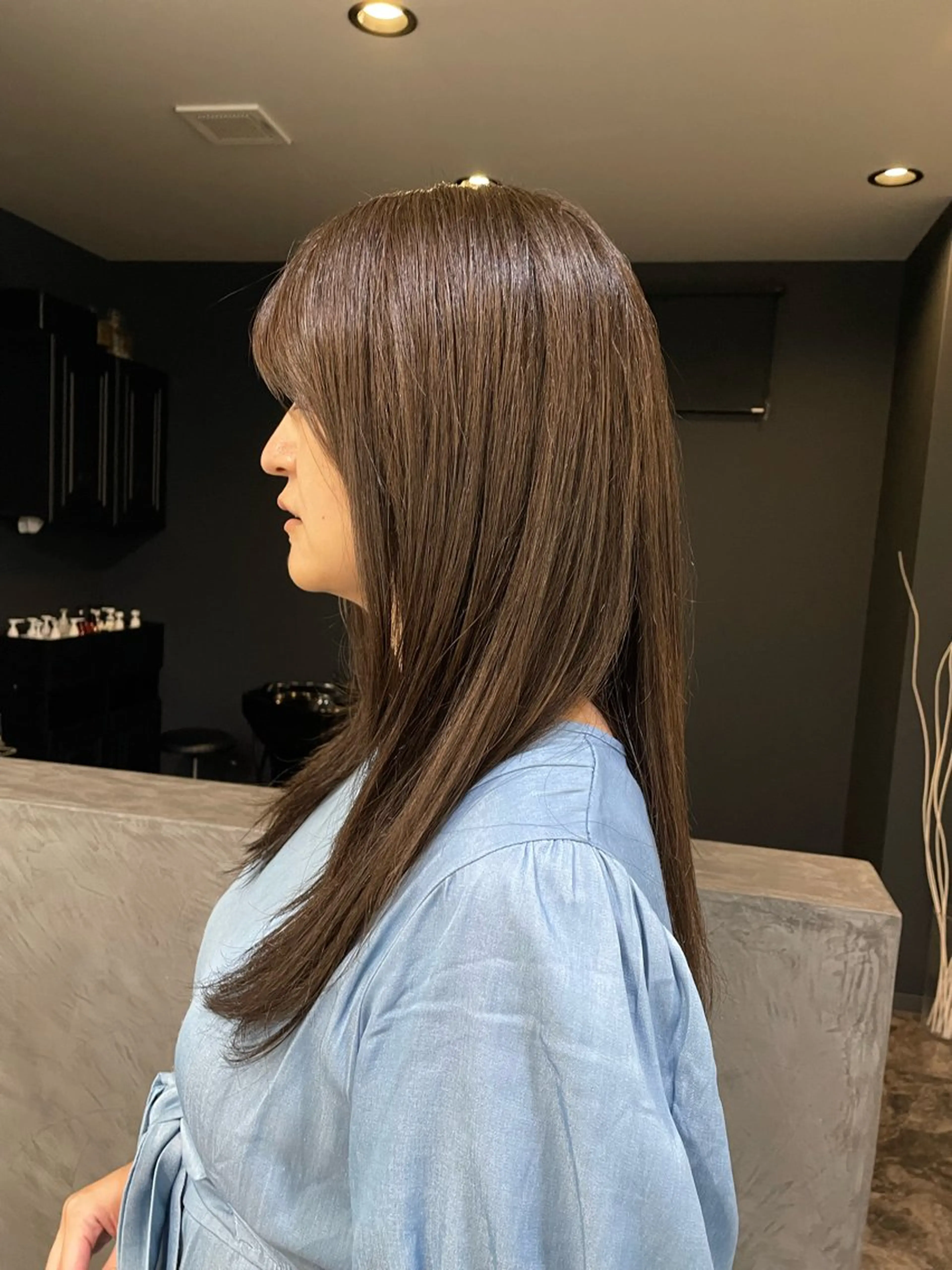 セミロング カラー アッシュ men'scut募集 /艶カラー/上杉健太のヘアスタイル