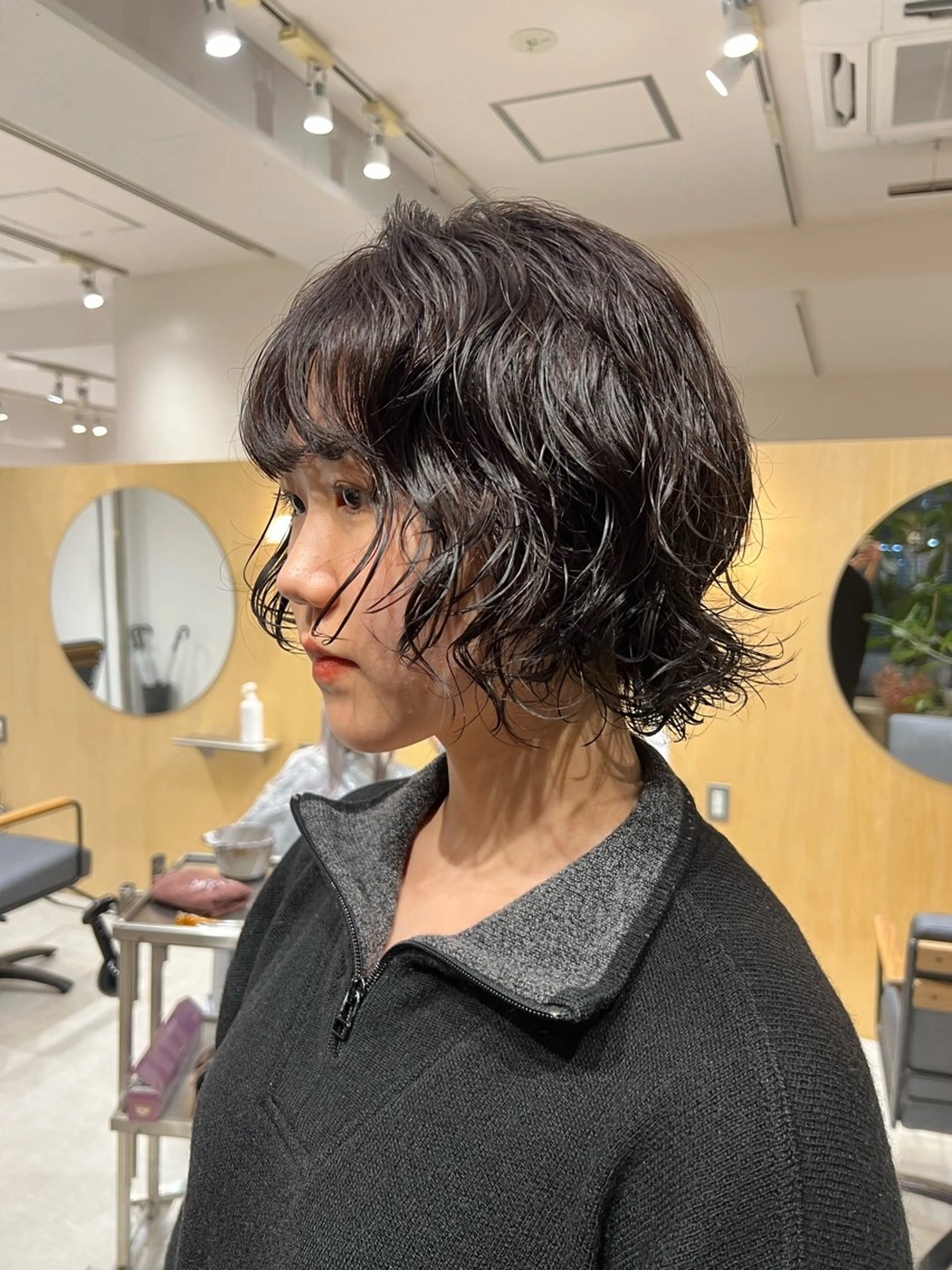 ミディアム パーマ パーマ/ボブ /レイヤー チヒロのヘアスタイル