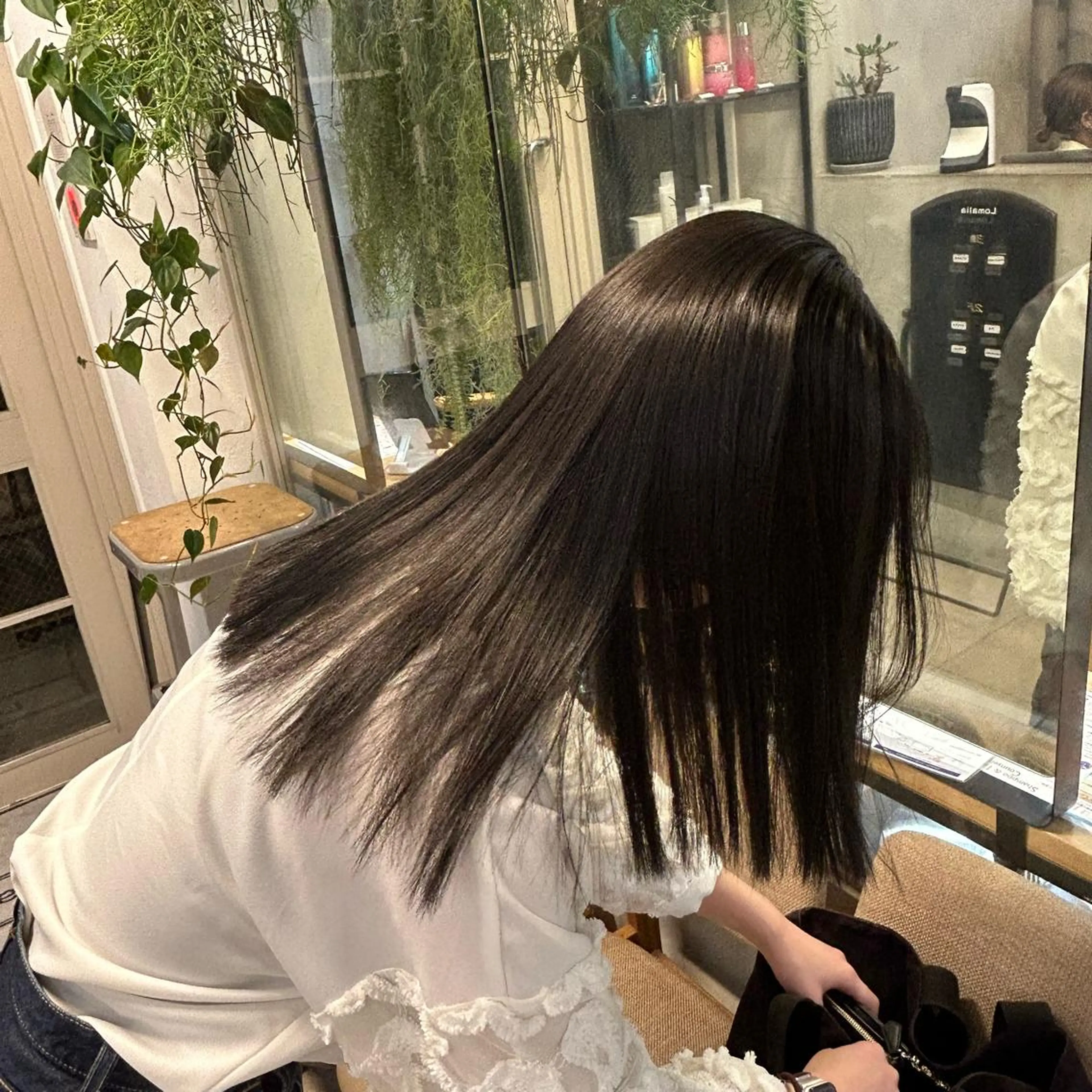 ミディアム 縮毛矯正 縮毛矯正 トリートメント じゅわっと暖色カラー 🍊Moemiのヘアスタイル