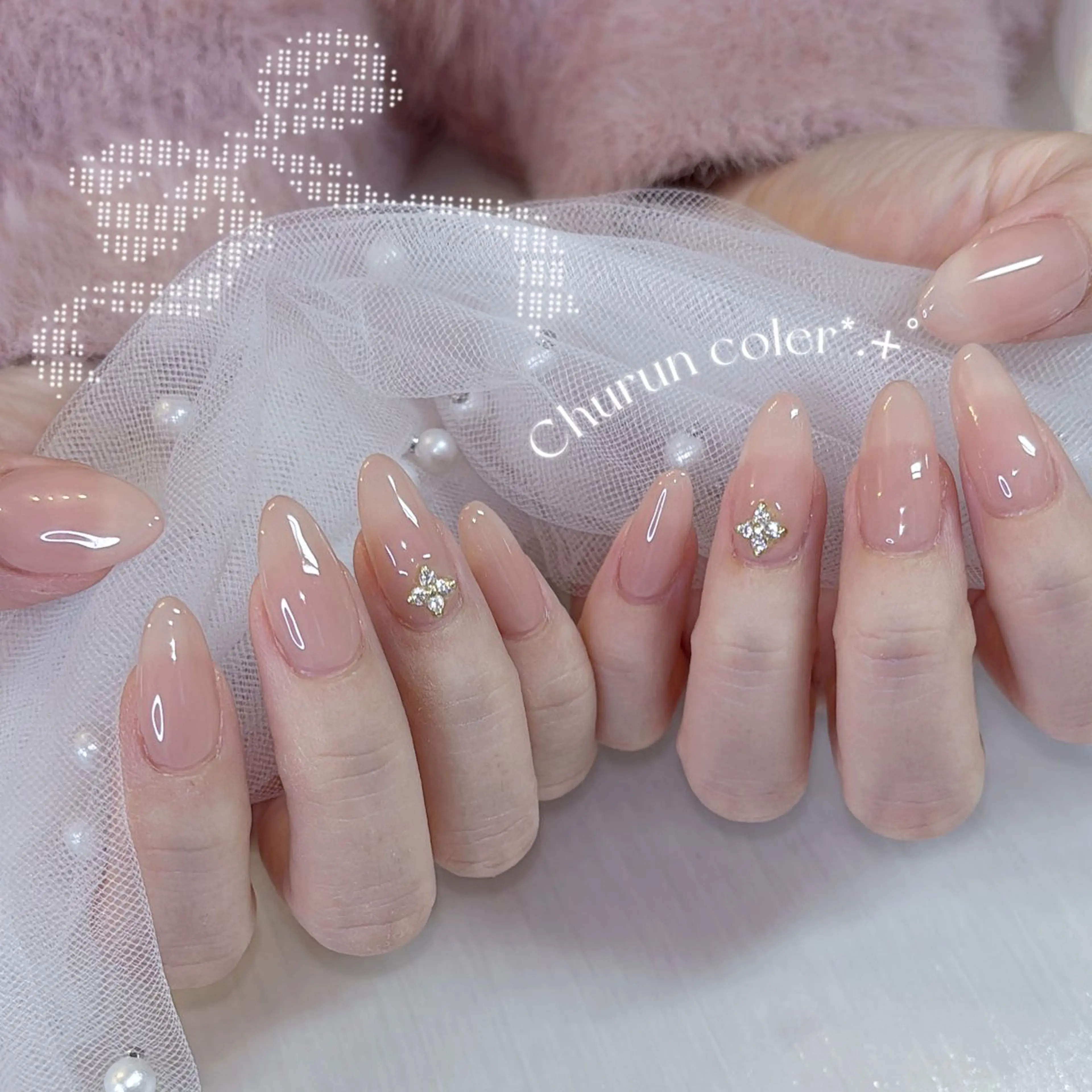 《オフなし》 🫧長さだし10本ワンホンネイル🎀の写真