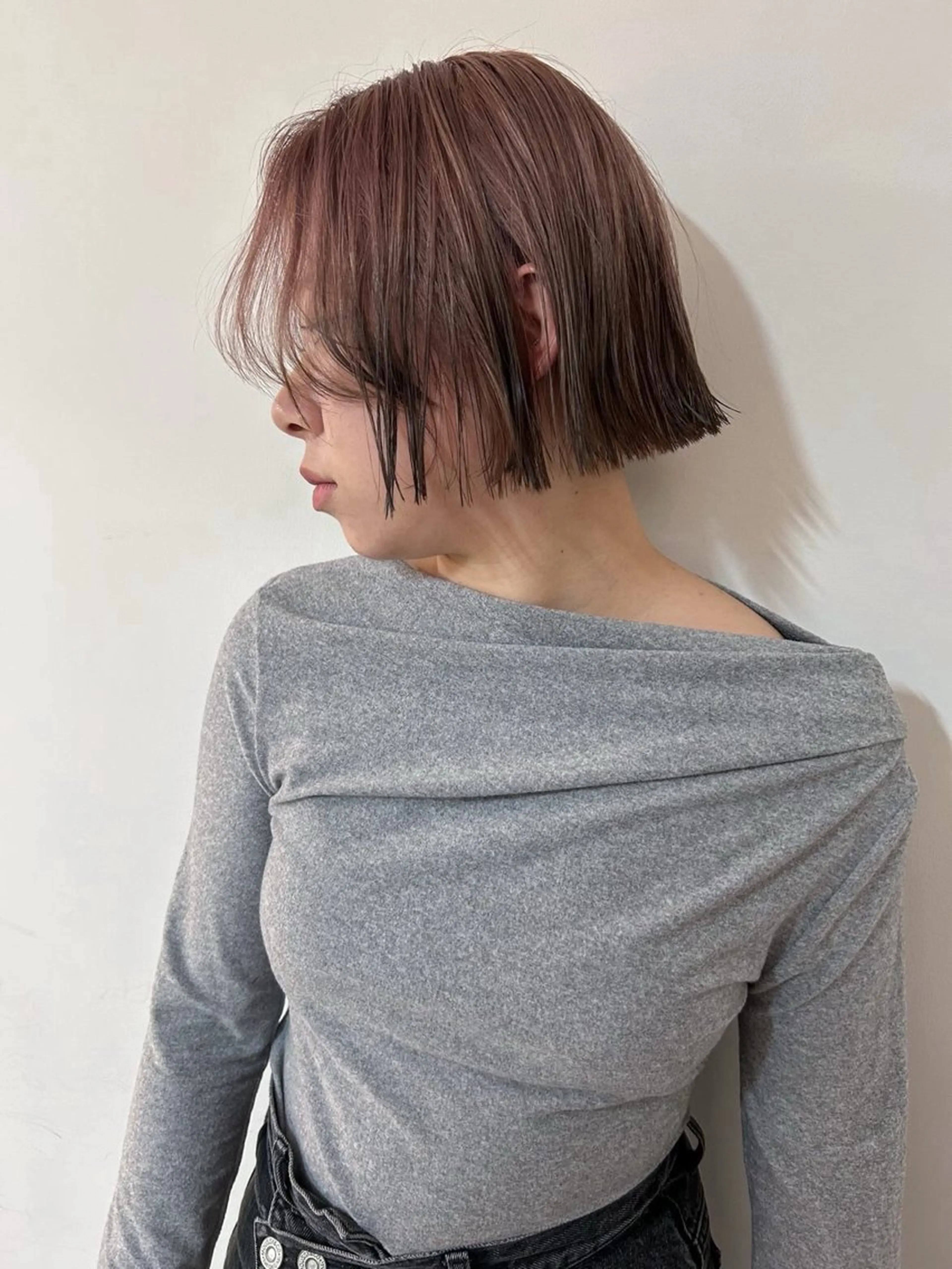 ミディアム カラー ピンクカラー ボブ FavyS所属・心斎橋/ボブカット /りくのヘアスタイル