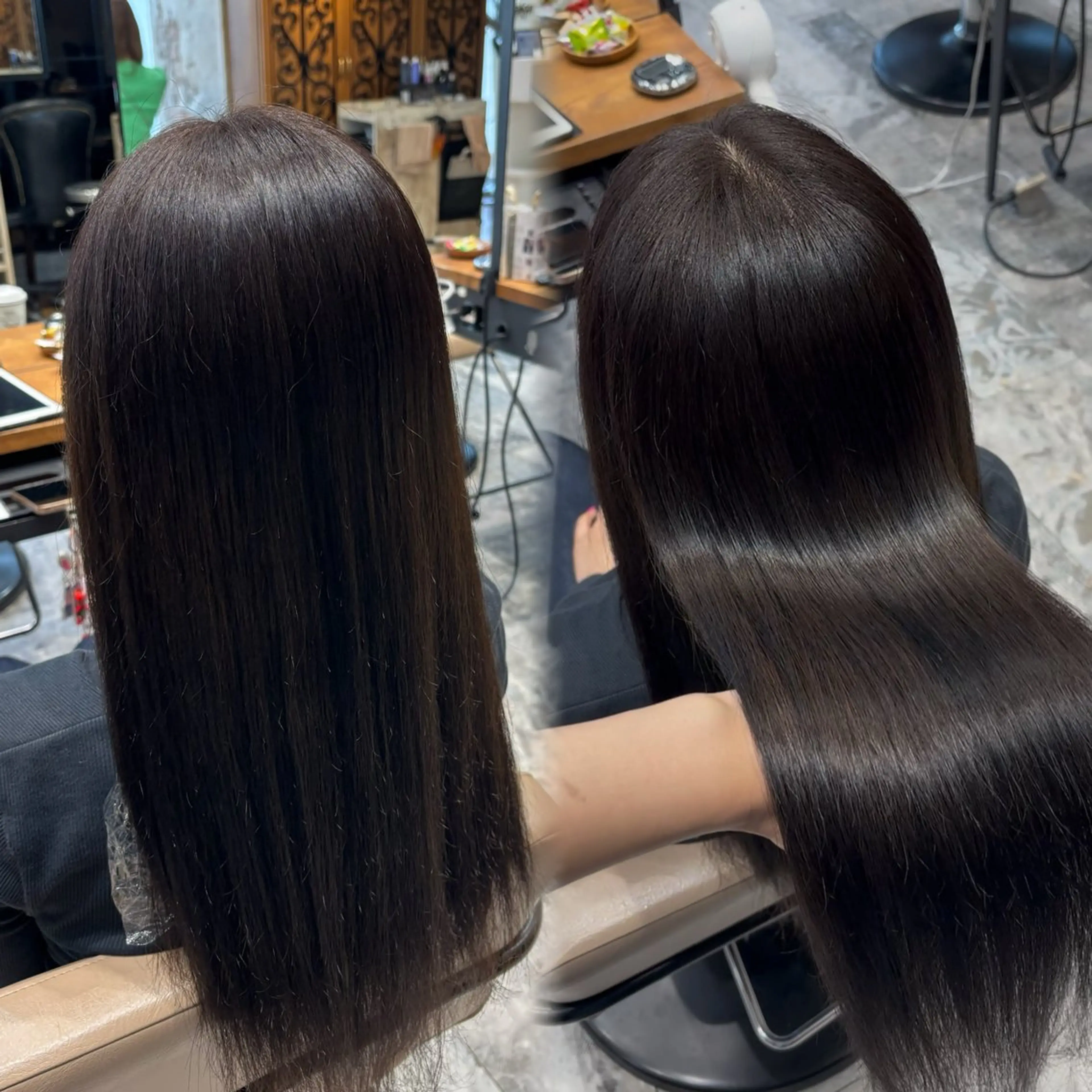 ロング 牧 友梨亜のヘアスタイル