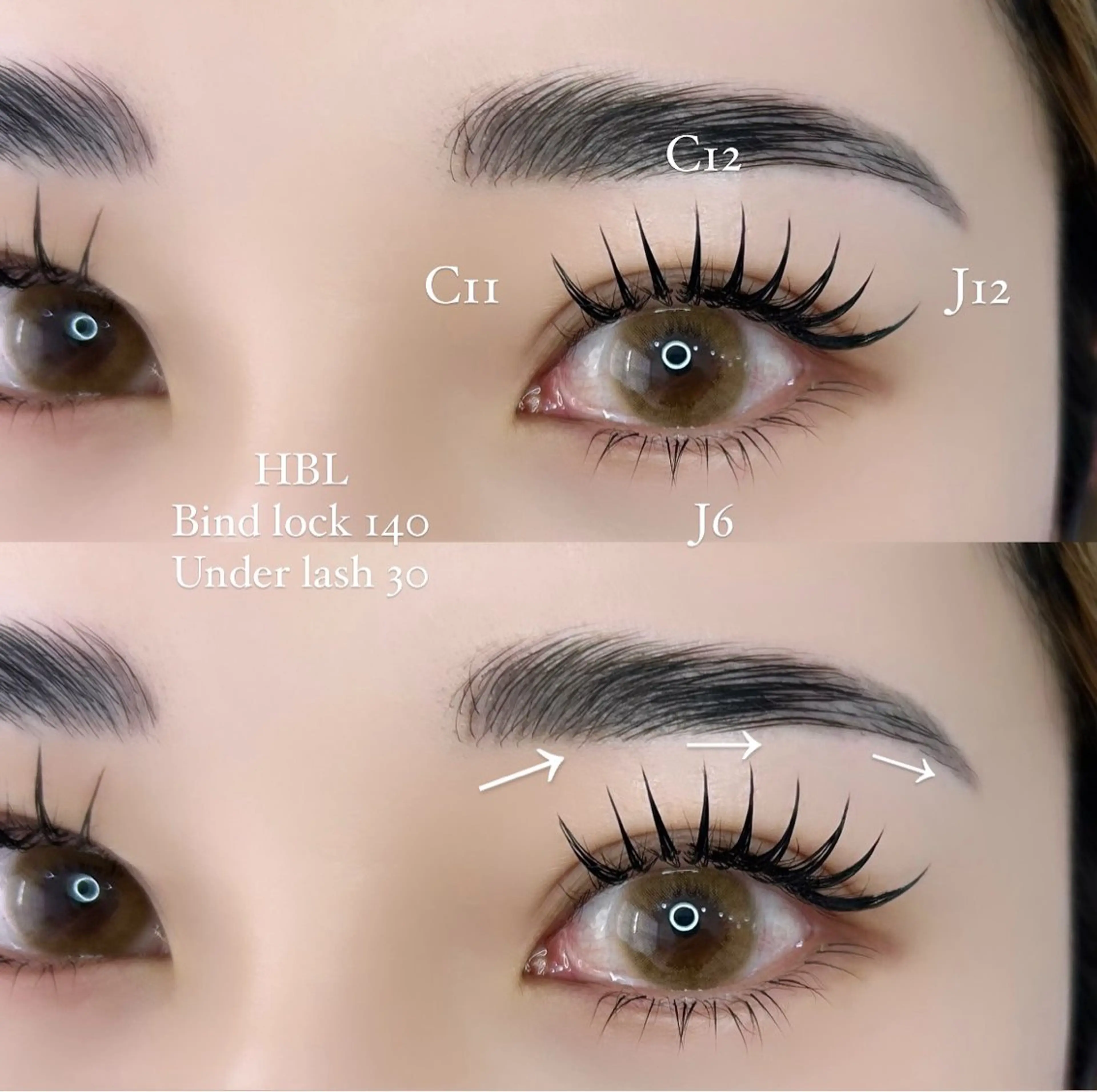 マツエク・マツパ バインドロック まつげパーマ 下まつげエクステ マツエク GALN 🎀 yumi パリエクのマツエク・マツパデザイン