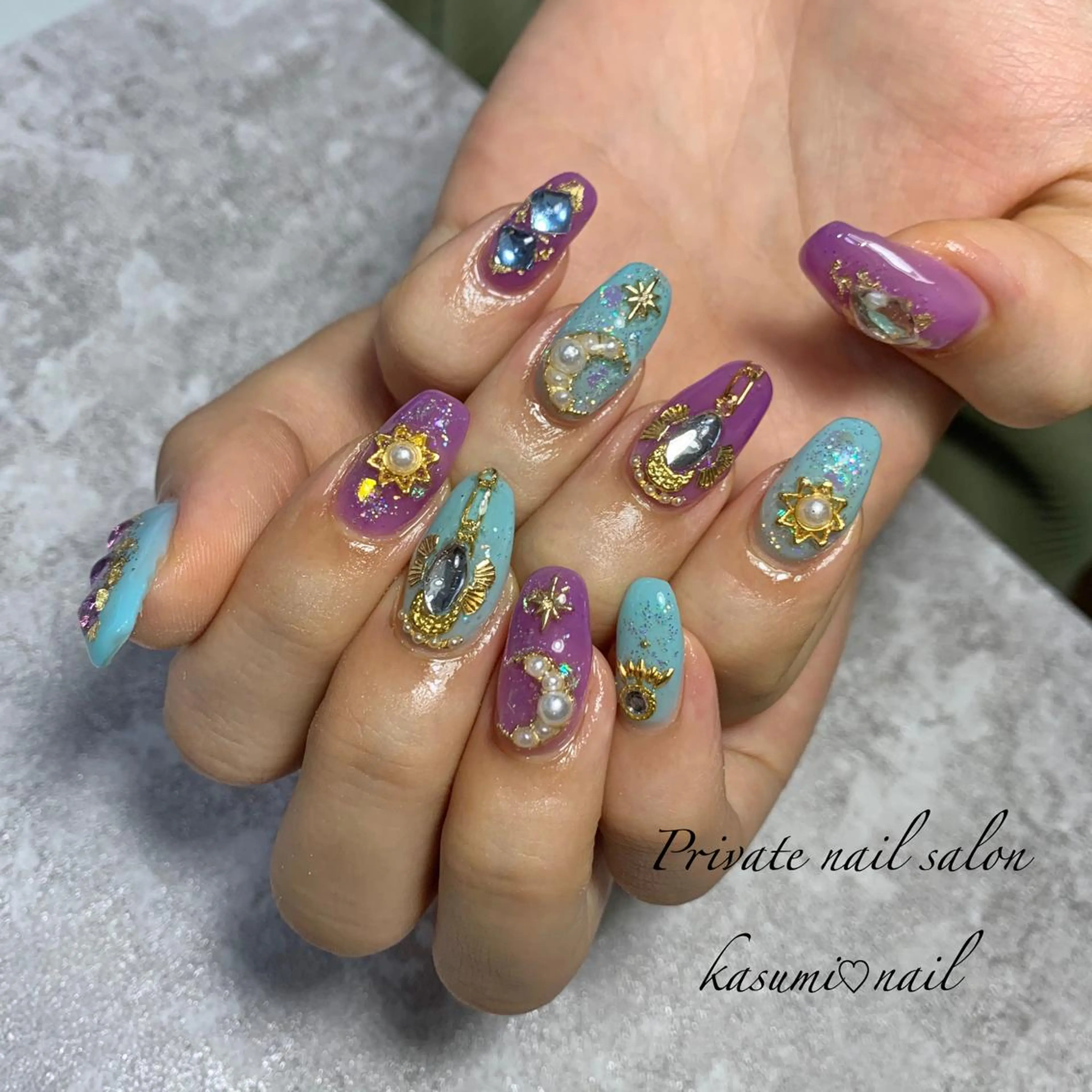 ネイル アートネイル フットネイル ジェルネイル マグネットネイル 大理石ネイル(マーブル) KASUMI♡ Nailのネイルデザイン