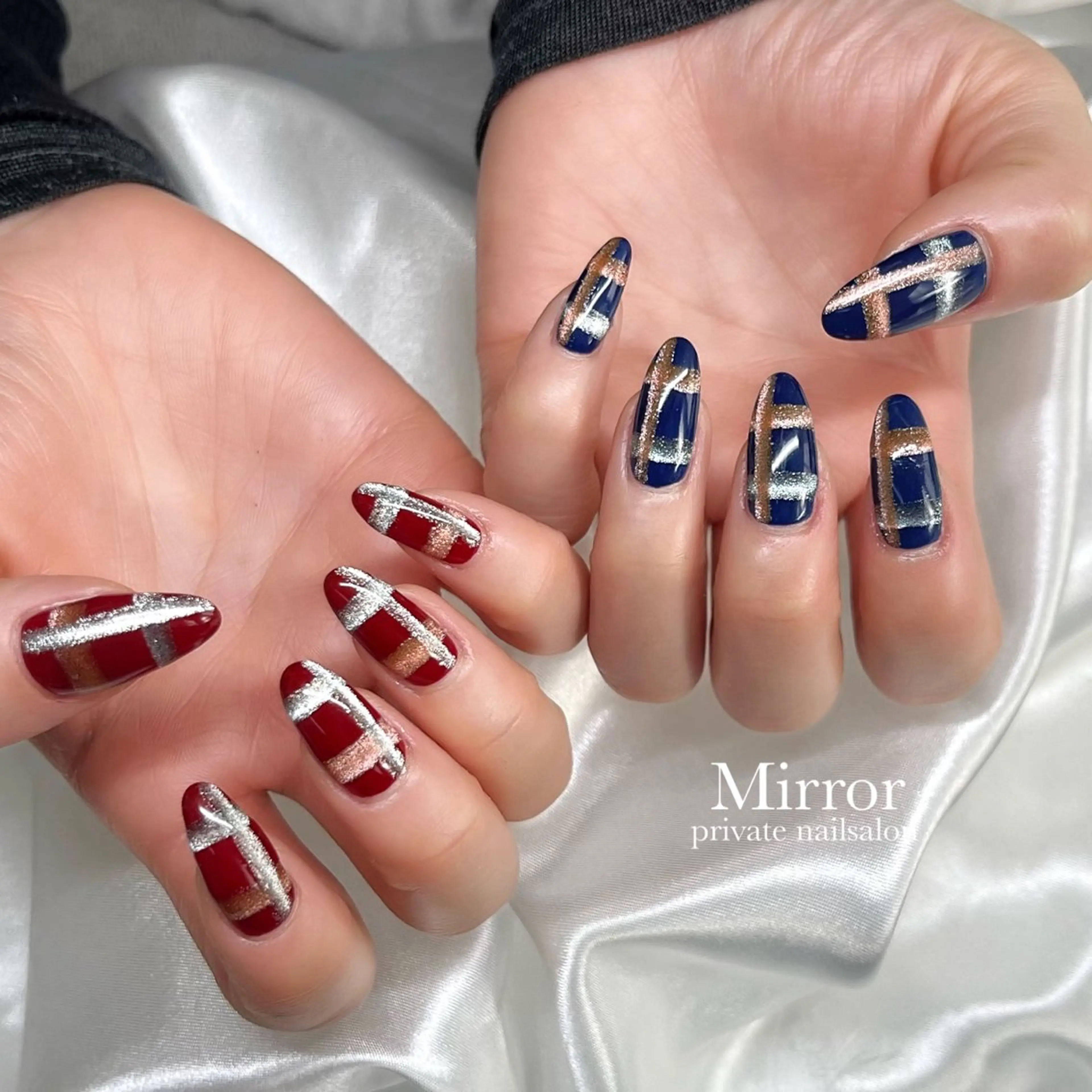 ネイル アートネイル マグネットネイル ハンドネイル nailsalon Mirrorのネイルデザイン