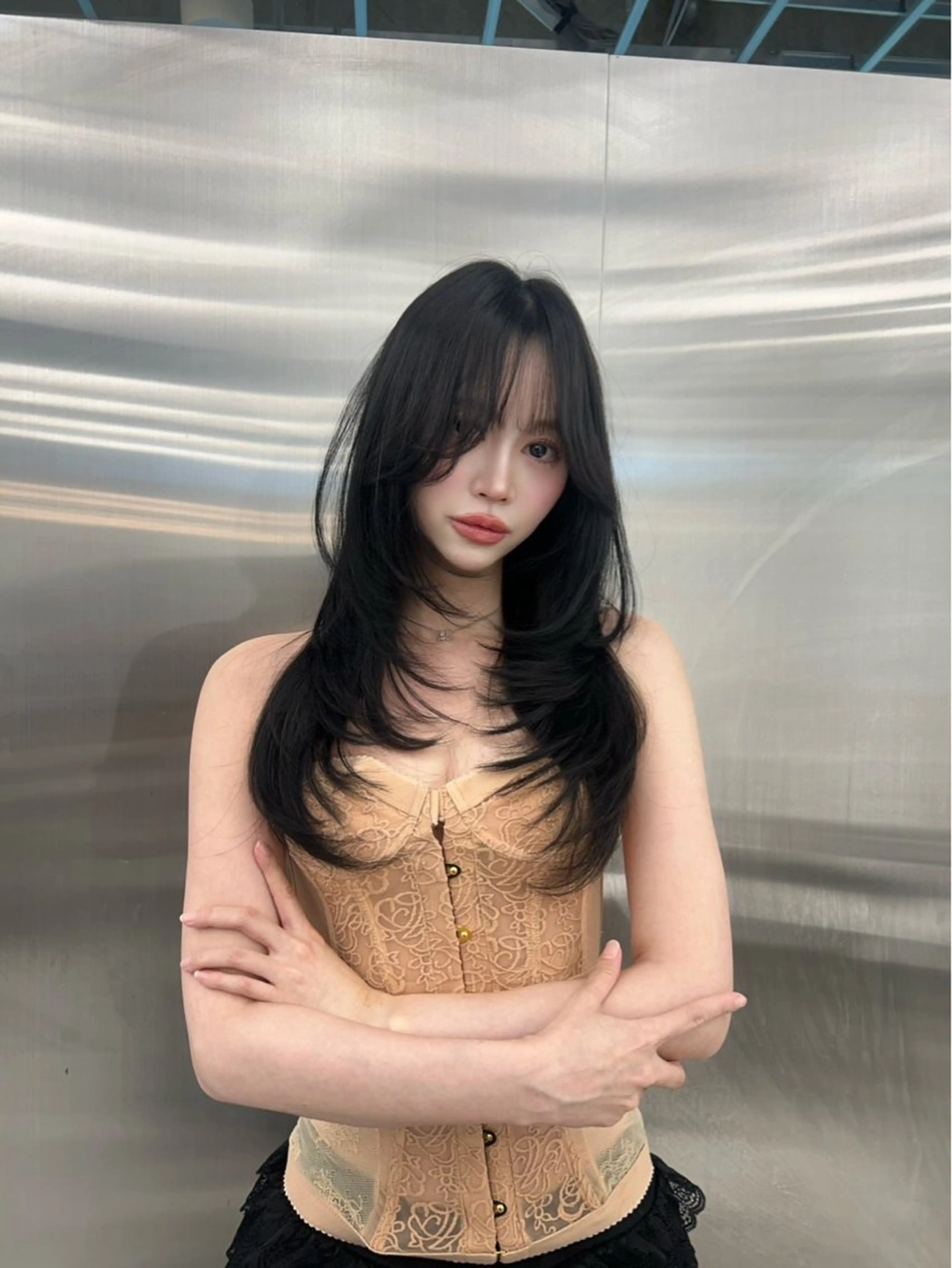 ロング カット ヘアカラー トリートメント 銀座/韓国ヘア🤍 レイヤーAYUMIのヘアスタイル