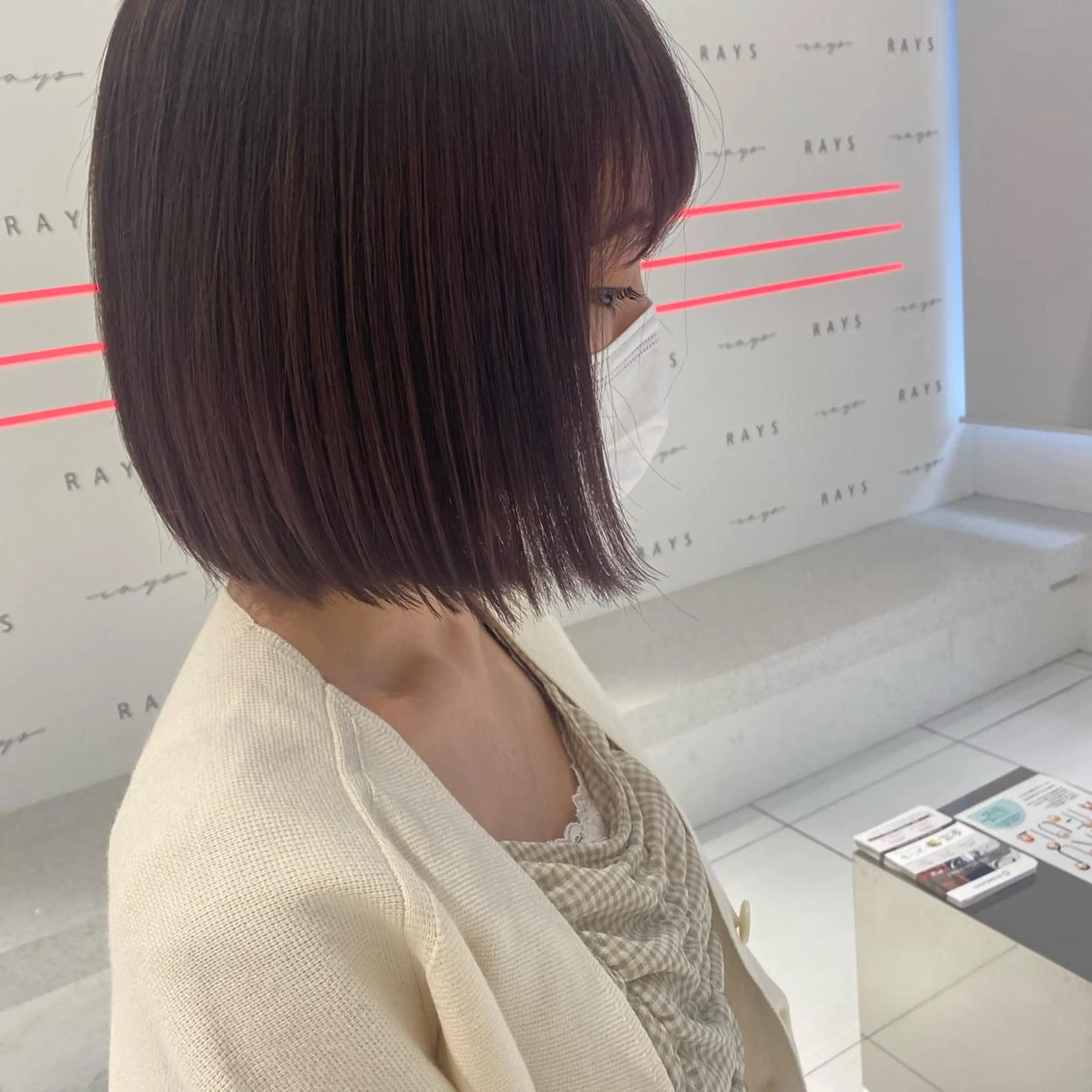 ミディアム カラー ヘアカラー アオヌマミユ☁️ /ボブ/ハイトーン/のヘアスタイル