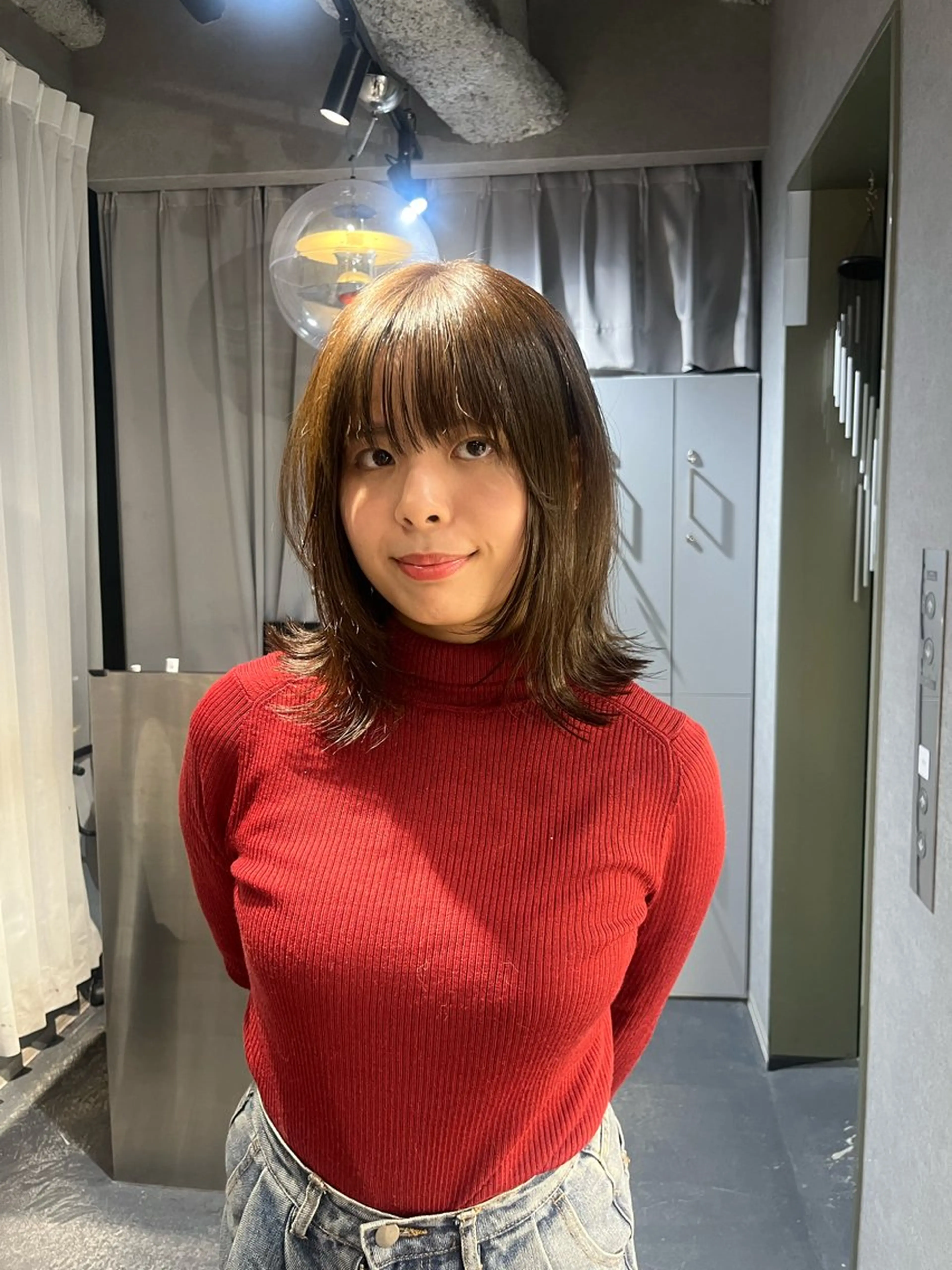 ミディアム カット ヘアカラー 博多/ハイトーン /syokoのヘアスタイル