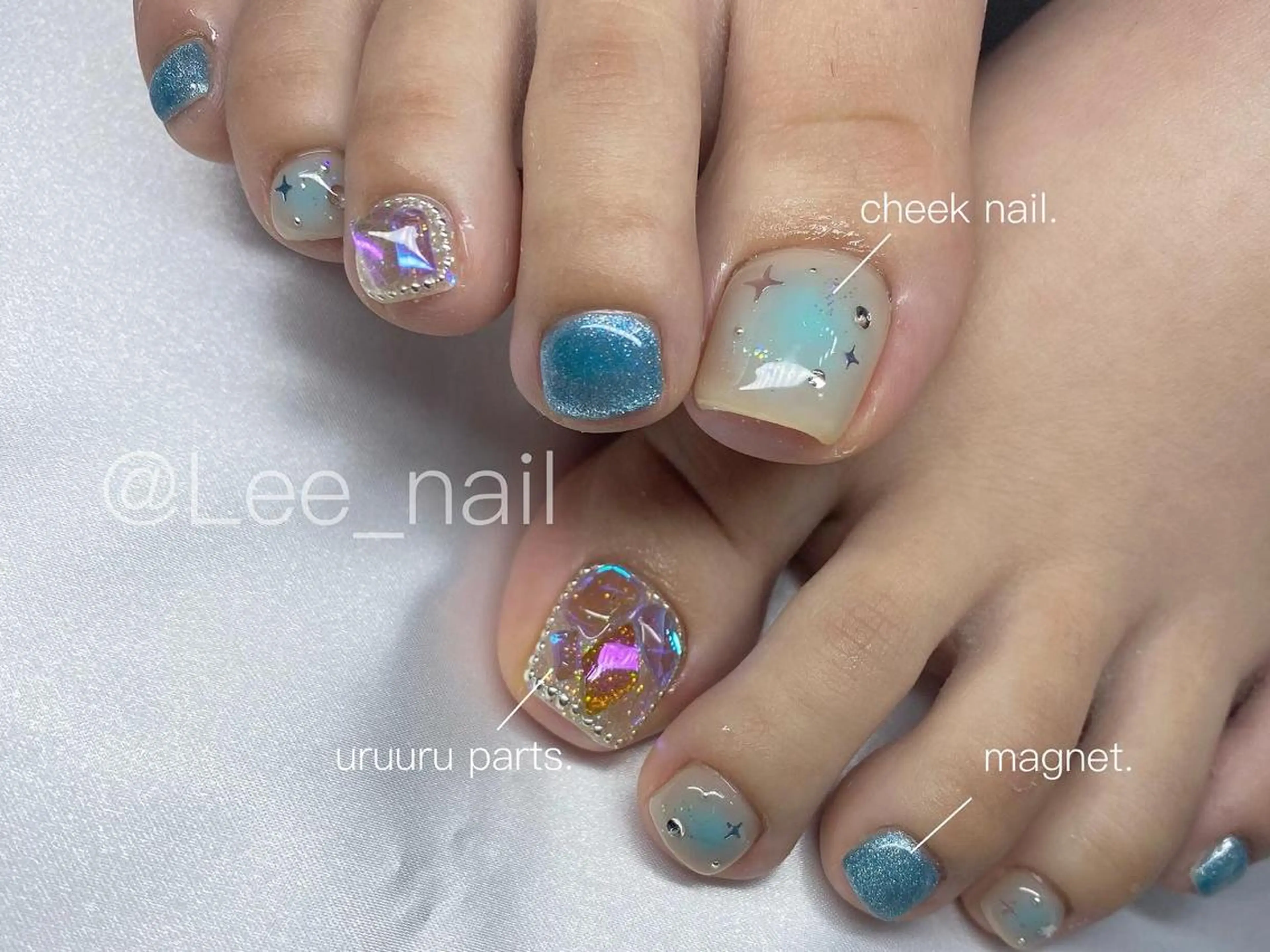 ネイル フットネイル 韓国ネイル フットネイル Lee_ nailのネイルデザイン