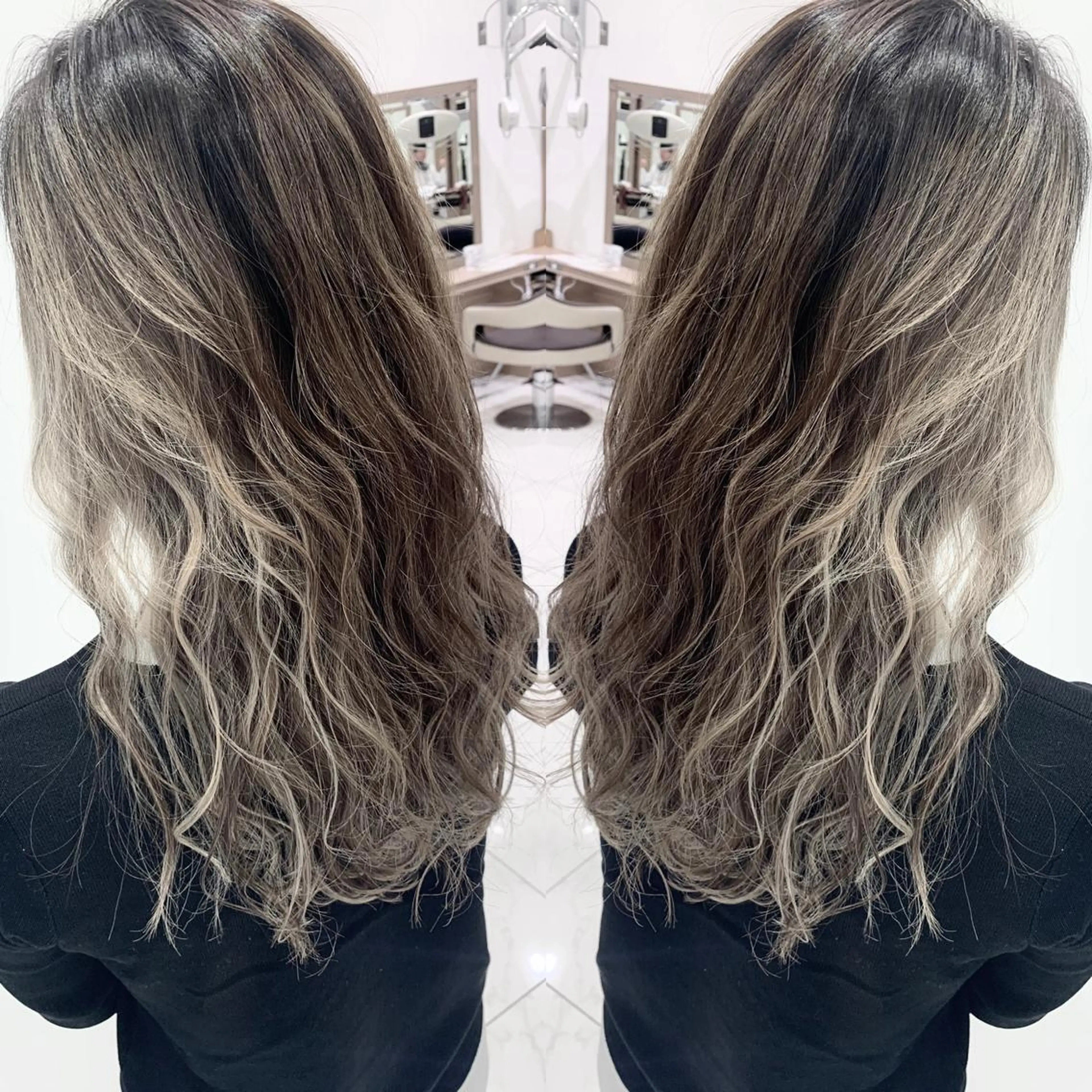 ロング カラー ハイライトカラー ハイライト カット ヘアカラー N° jillva ♦️川端裕司♦️のヘアスタイル