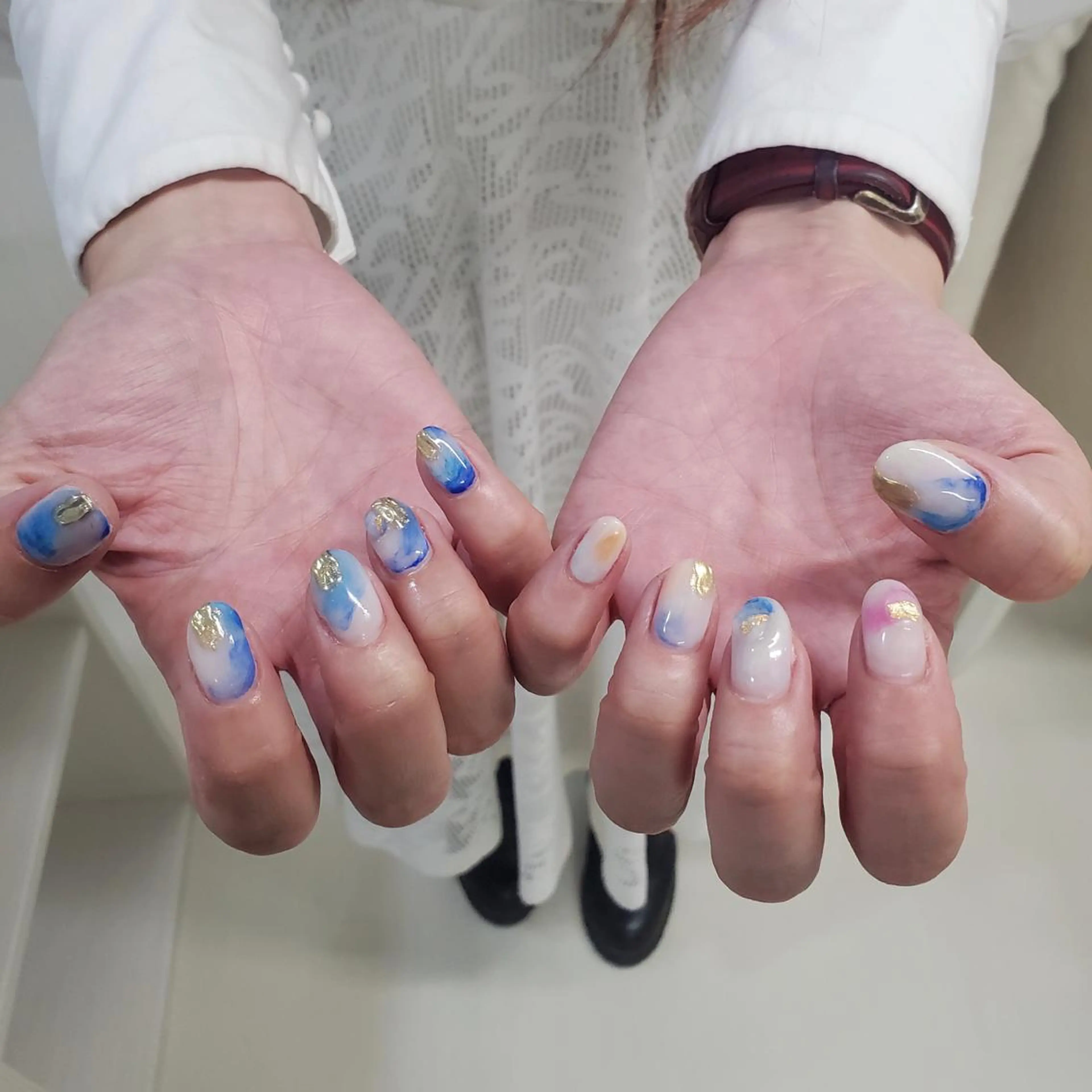 ネイル アートネイル ジェルネイル ミラーネイル ニュアンスネイル スカルプネイル nailstudio eviz新宿店のネイルデザイン