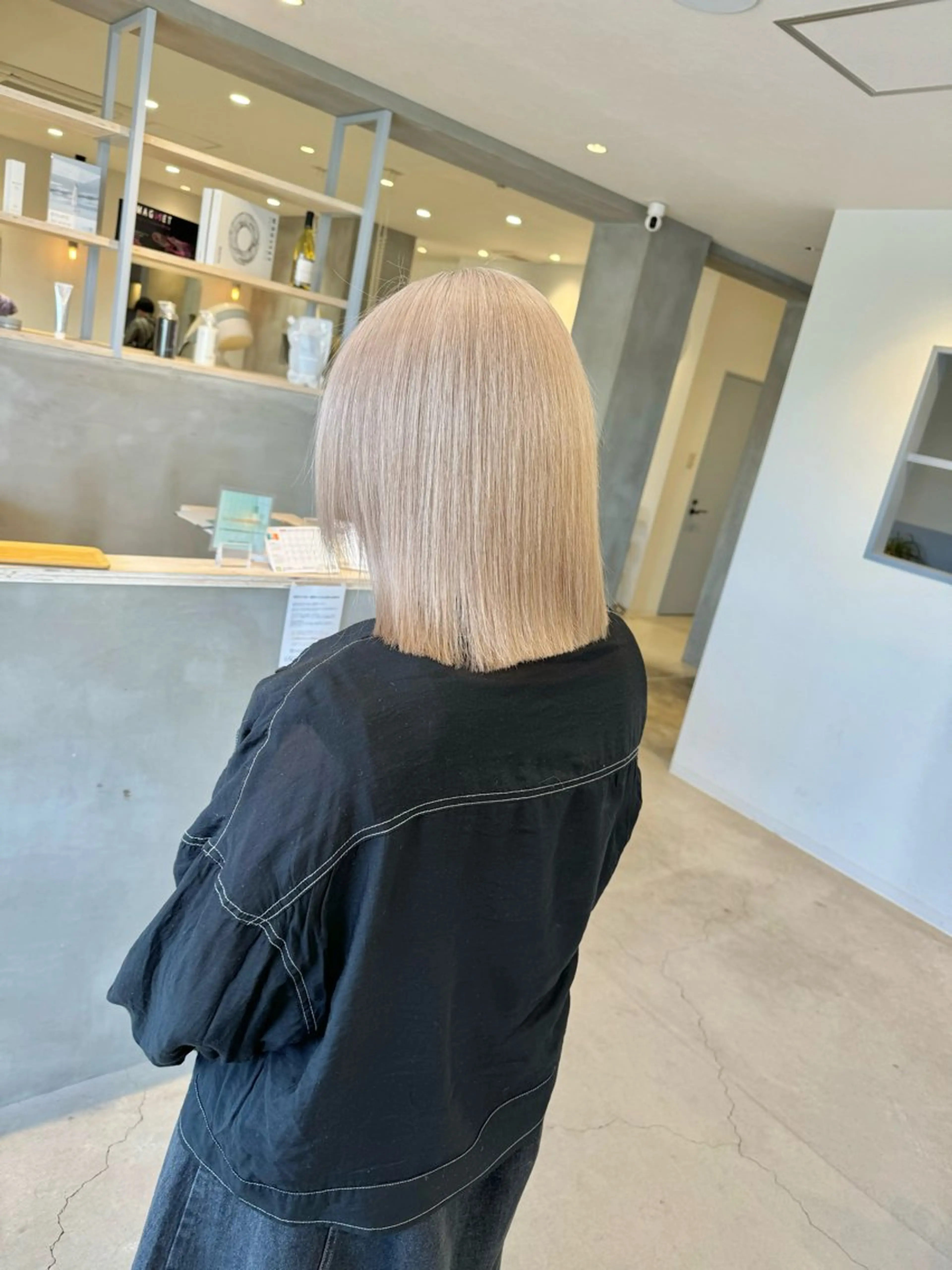 ミディアム カラー ヘアカラー ukyo/カラー/ ブリーチ/ハイライトのヘアスタイル