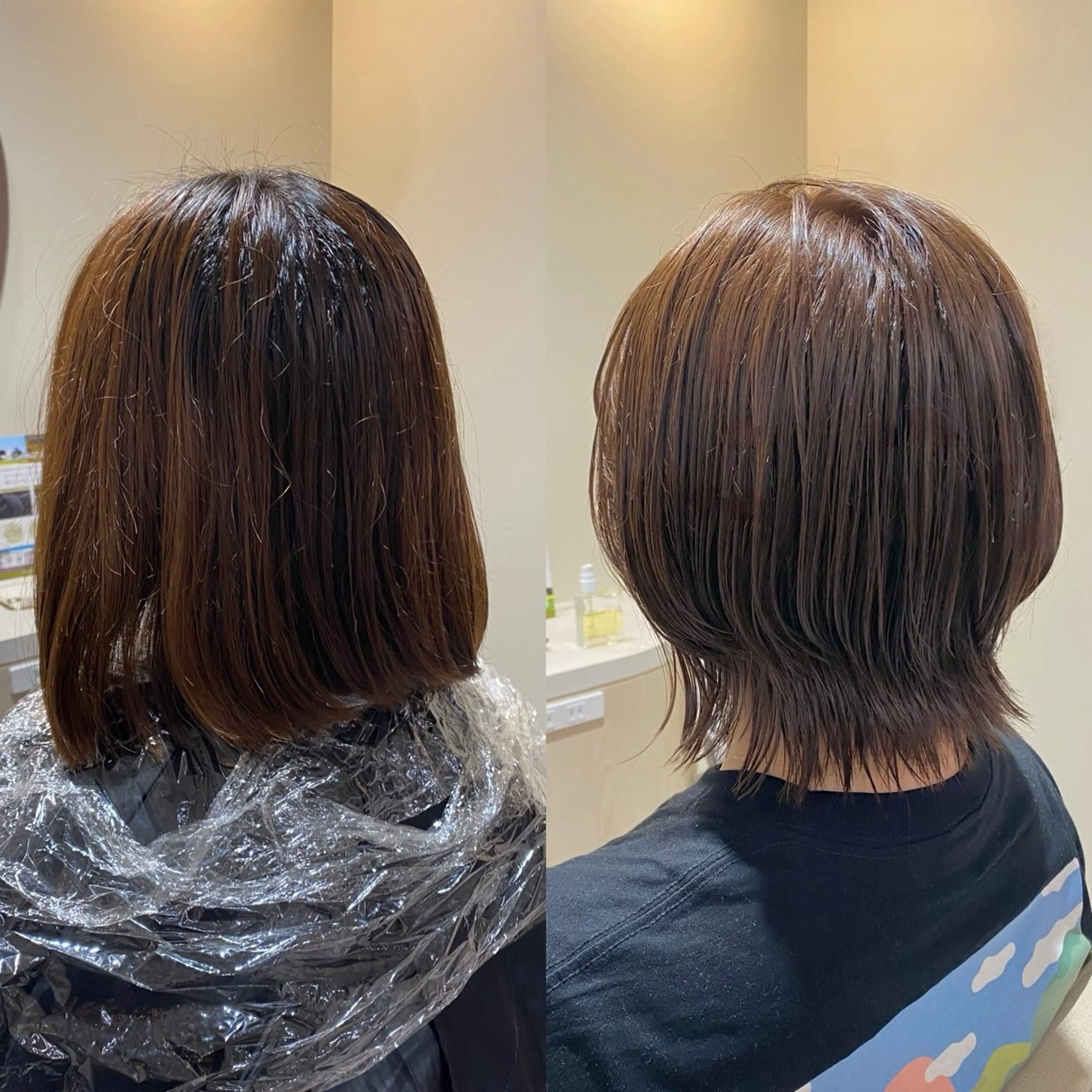 ショート カラー ボブレイヤー イルミナカラー ボブ レイヤーカット 外ハネヘア カット ヘアカラー トリートメント Ms.CHARM所属・透明感カラー🌿 グレージュ🐺陽介のヘアスタイル