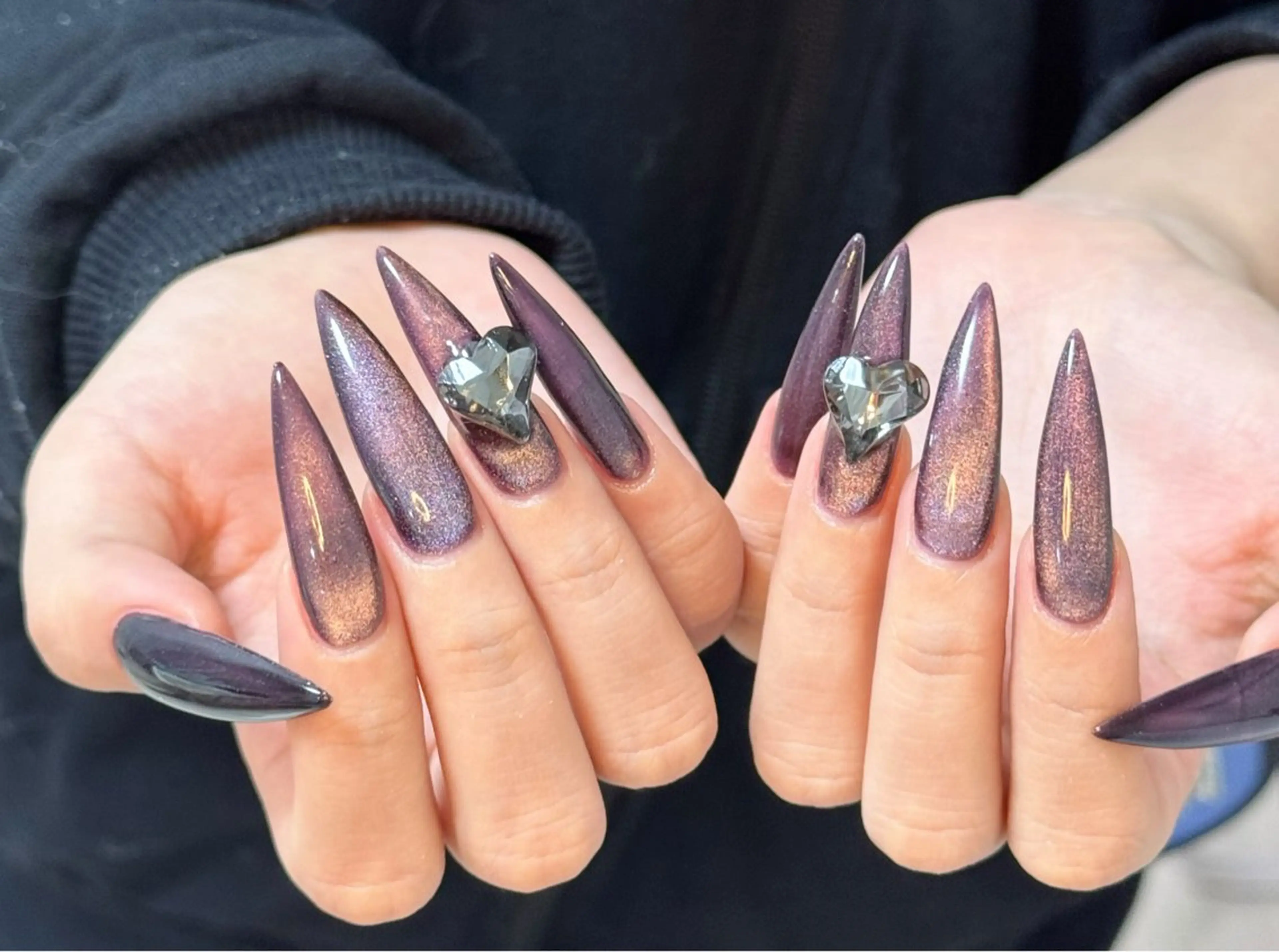 ネイル アートネイル オーロラネイル チークネイル フレンチネイル ガラスフレンチ ハンドネイル 🎀🎀YooLi Nail Salonのネイルデザイン