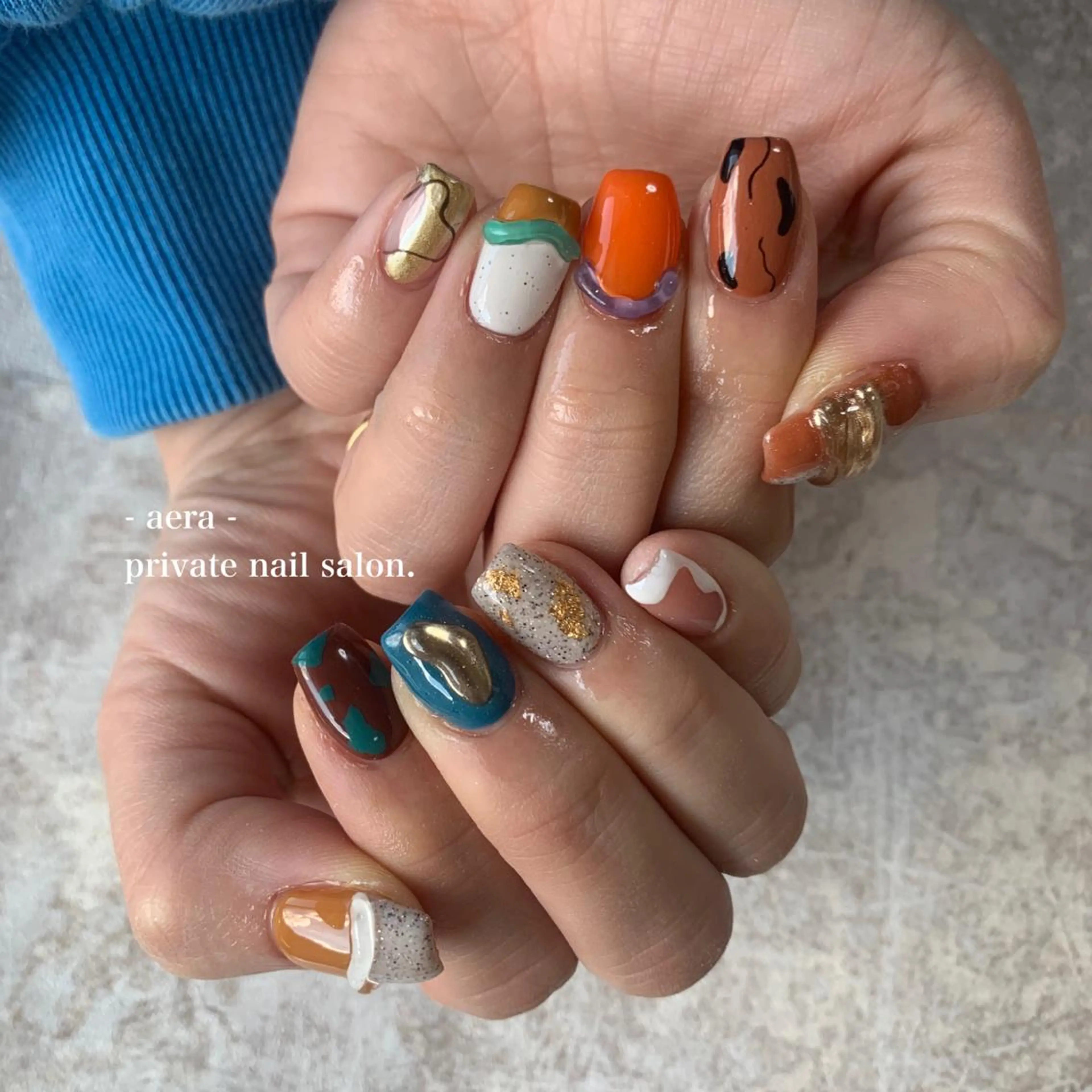 ネイル AERA nail shino🐱⸝꙳のネイルデザイン