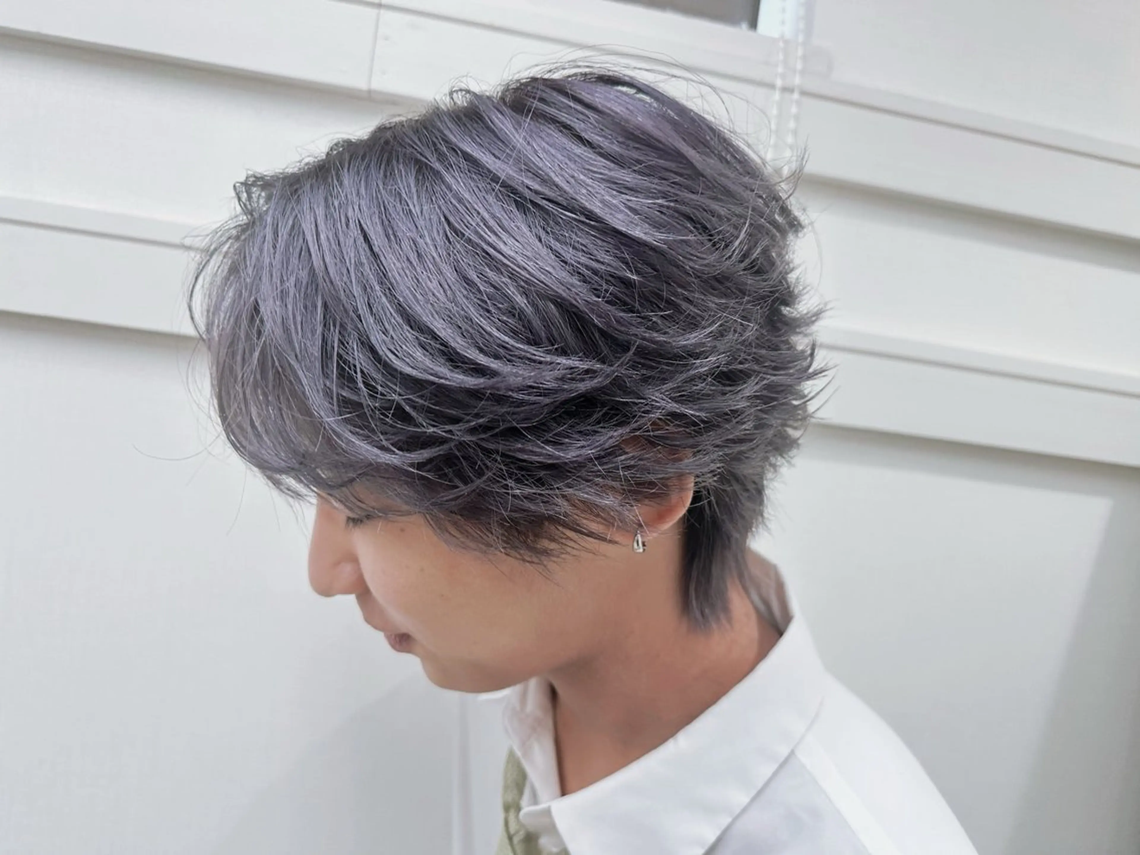 ショート カラー メンズ ヘアカラー シン🦊 艶カラー／ブリーチのヘアスタイル
