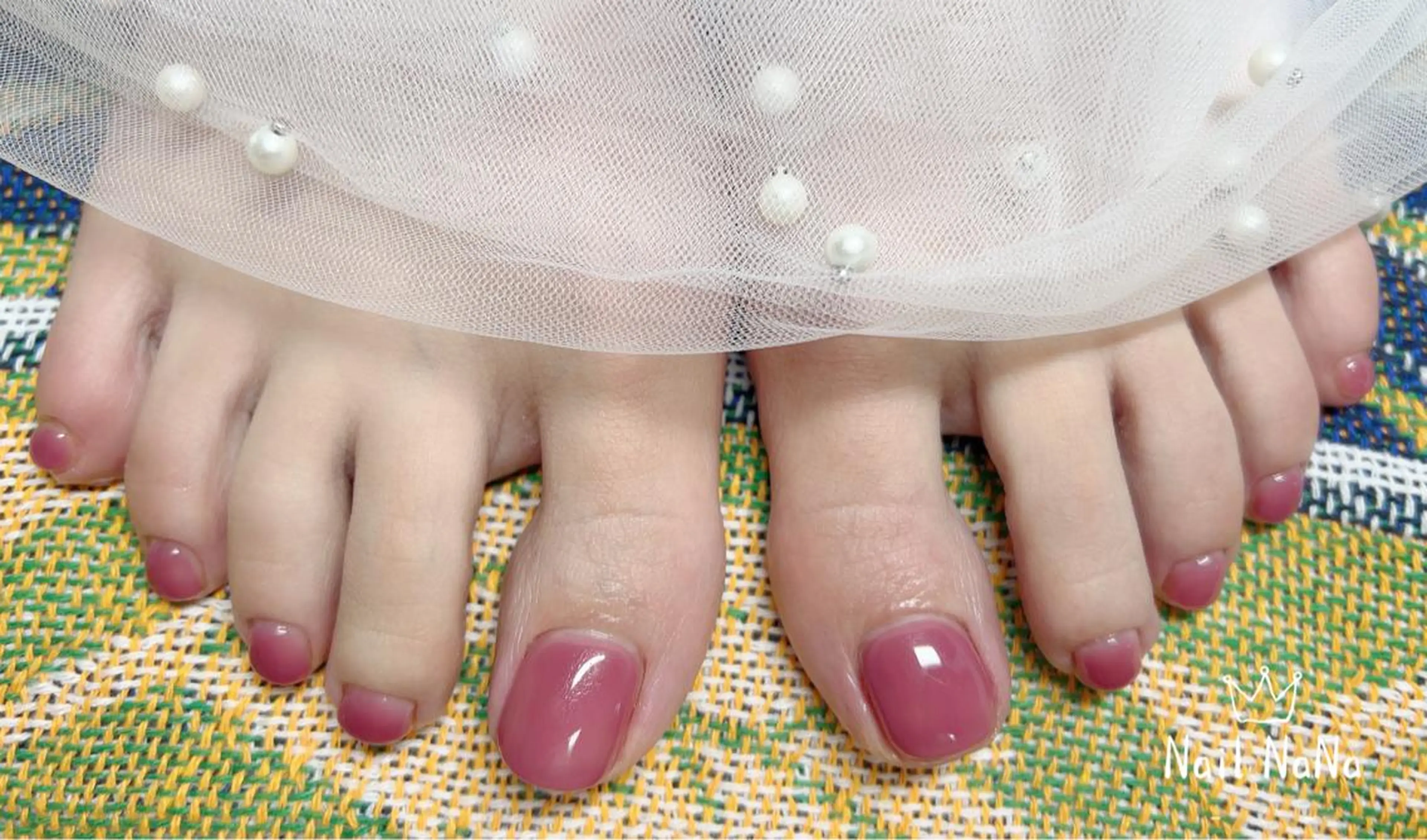 ショート カラー ネイル フットネイル Nail NaNaのネイルデザイン