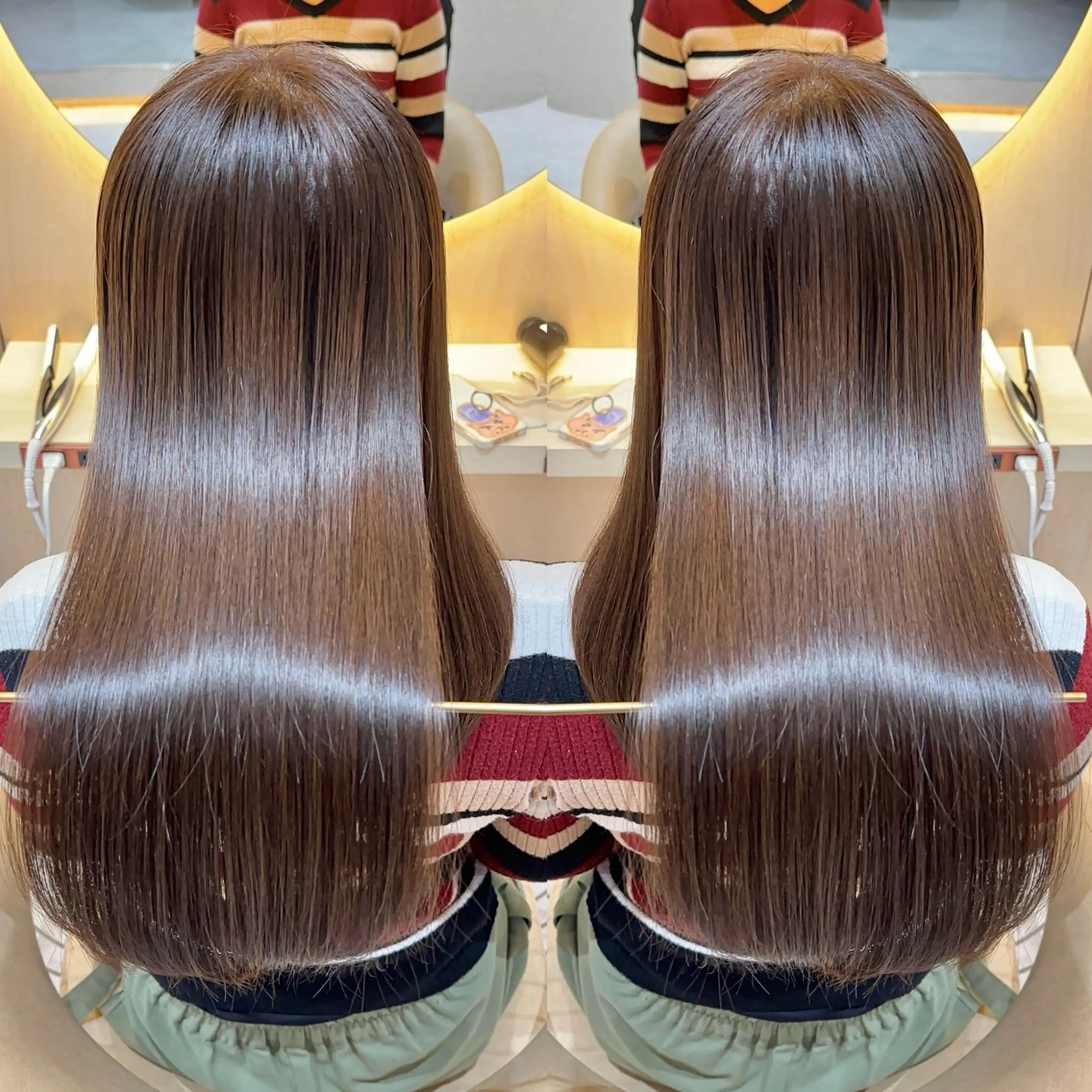 セミロング カラー カット ヘアカラー 縮毛矯正 レイヤー❣️縮毛矯 川村利幸のヘアスタイル