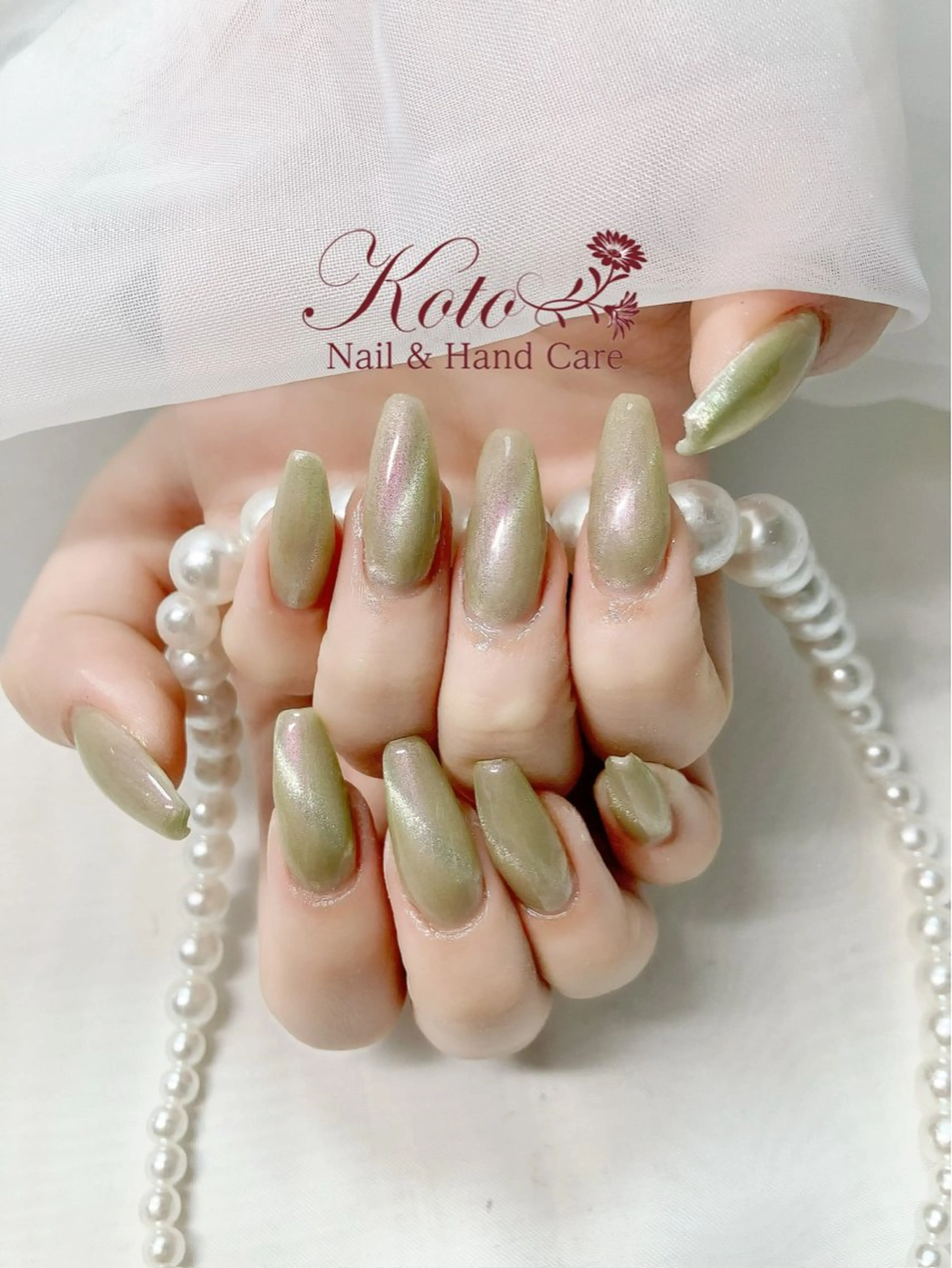 ネイル 長さ出し ジェルネイル マグネットネイル 持ち込み ニュアンスネイル Risa ネイルサロンKOTOのネイルデザイン