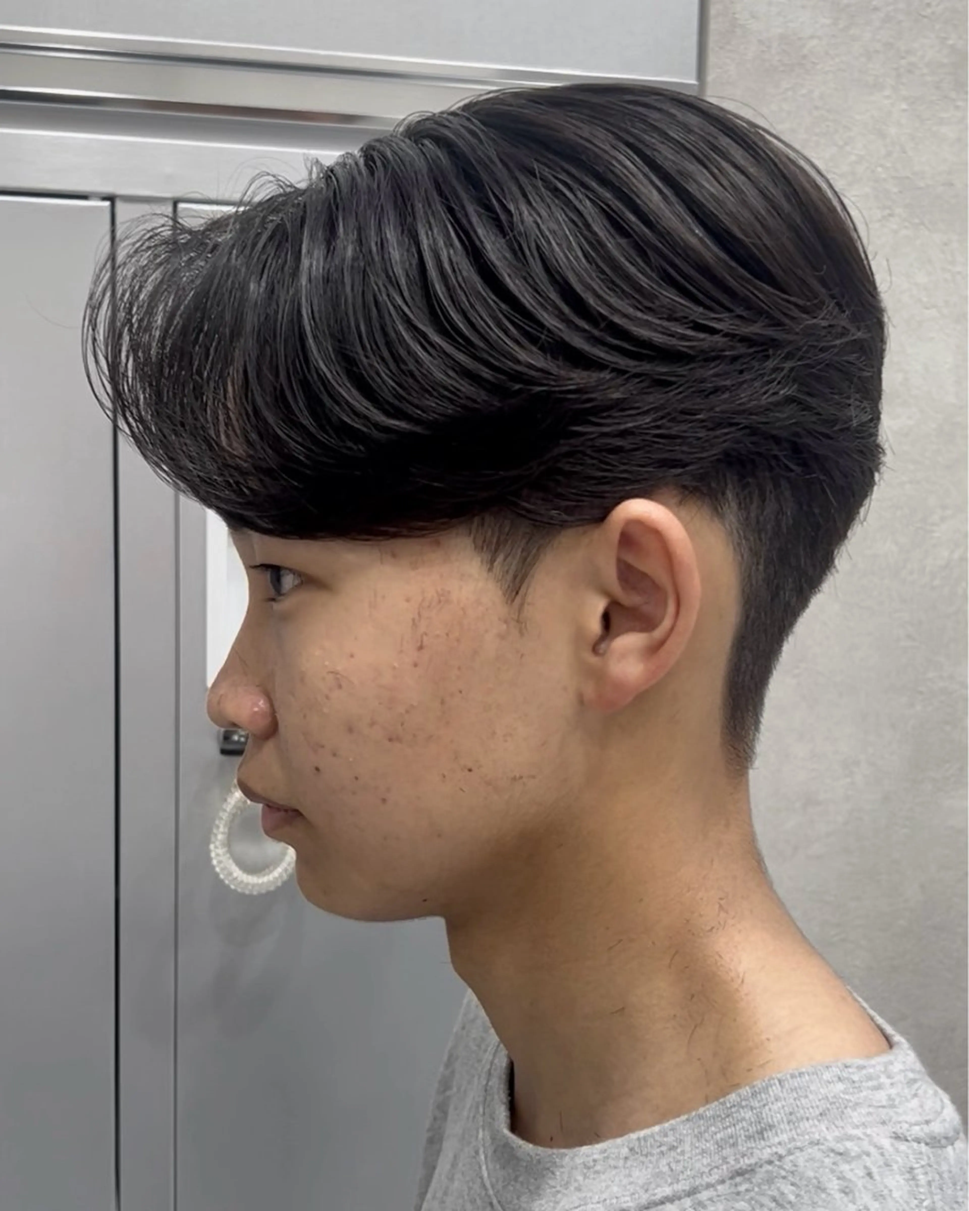 パーマ メンズ カット 縮毛矯正 毛流れ/メンズパーマ kanata/溝の口のヘアスタイル