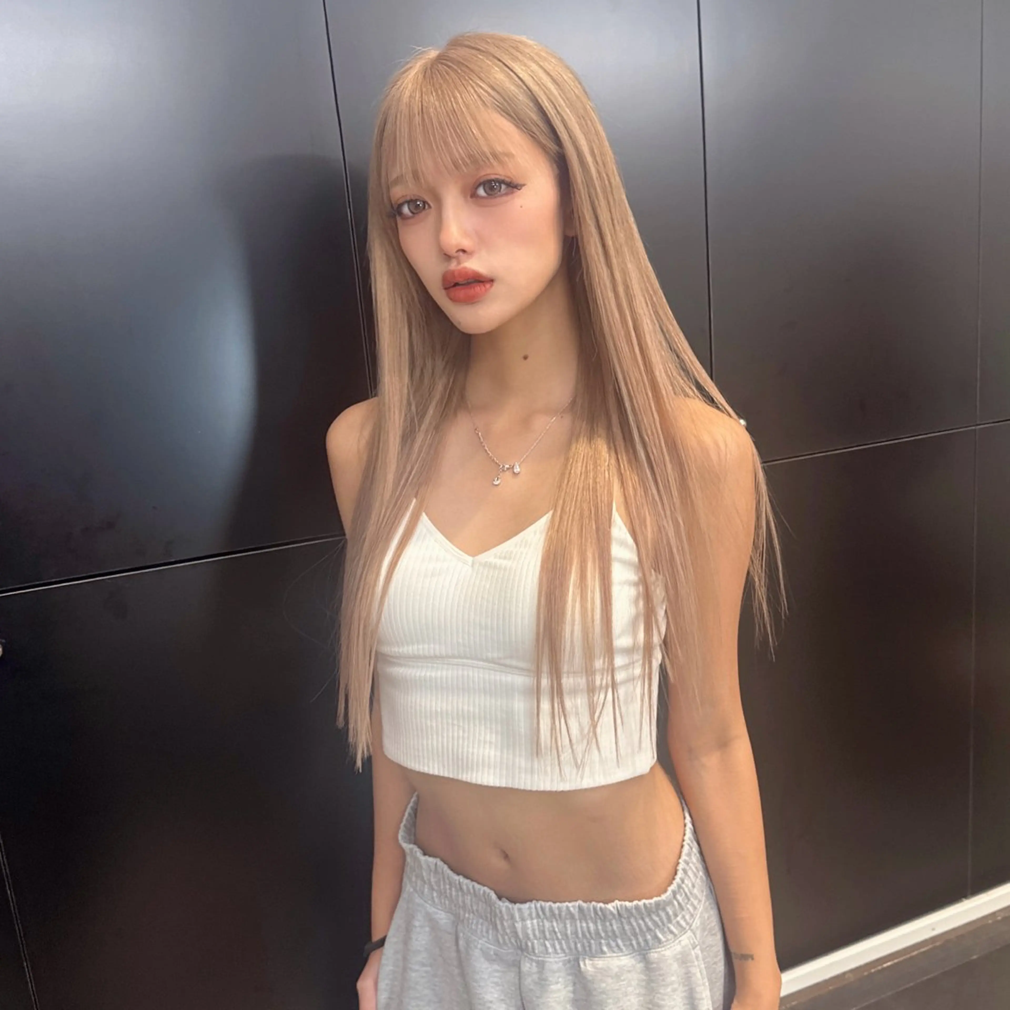 ミディアム カラー プルエクステ ベージュカラー ブリーチ 透明感カラー ダブルカラー 🪡プルエクステ🪡 カラエク評価◎ユウゴのヘアスタイル