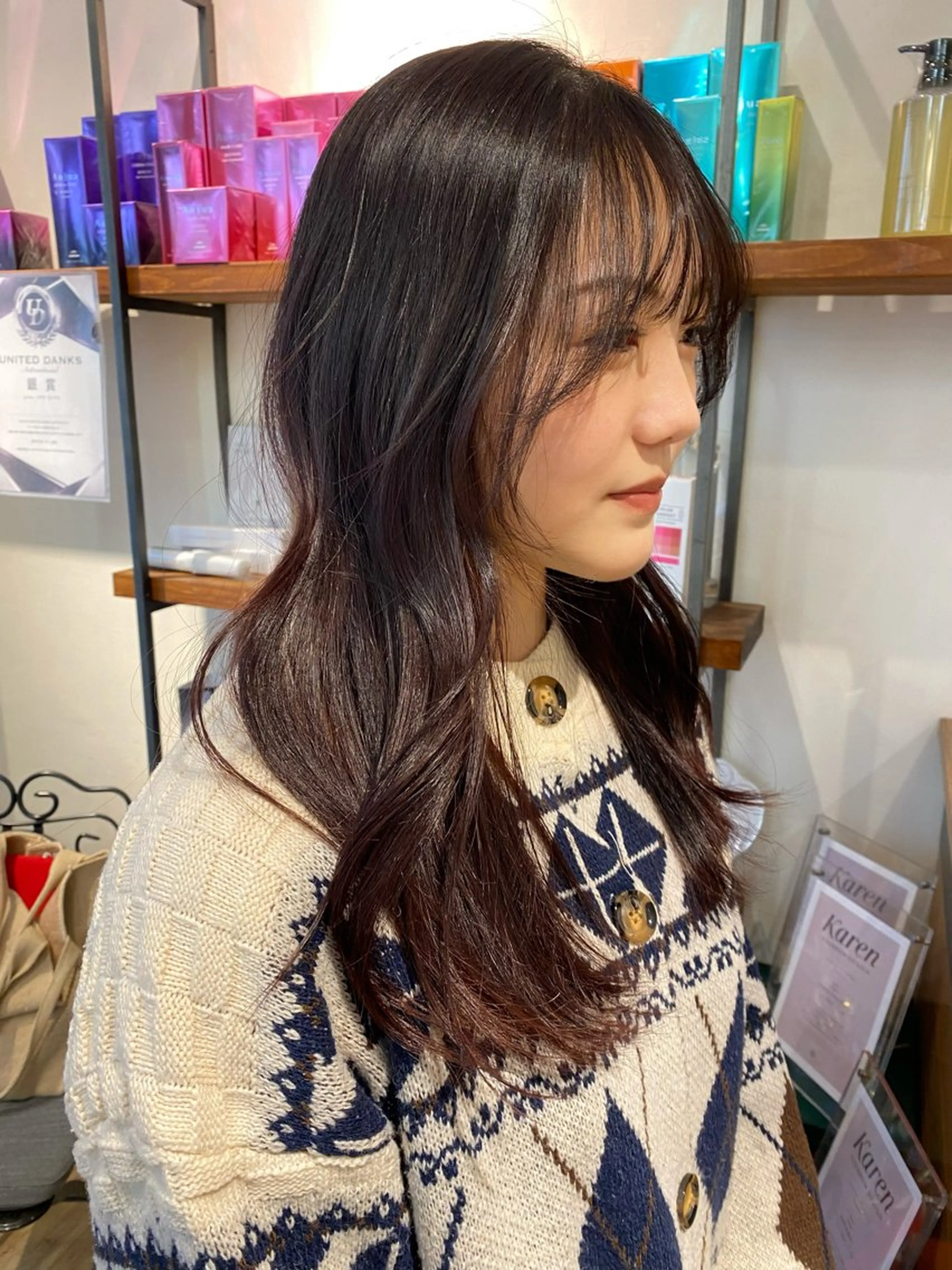 ロング カラー ヘアカラー ナチュラルヘア🫧 ナナミのヘアスタイル