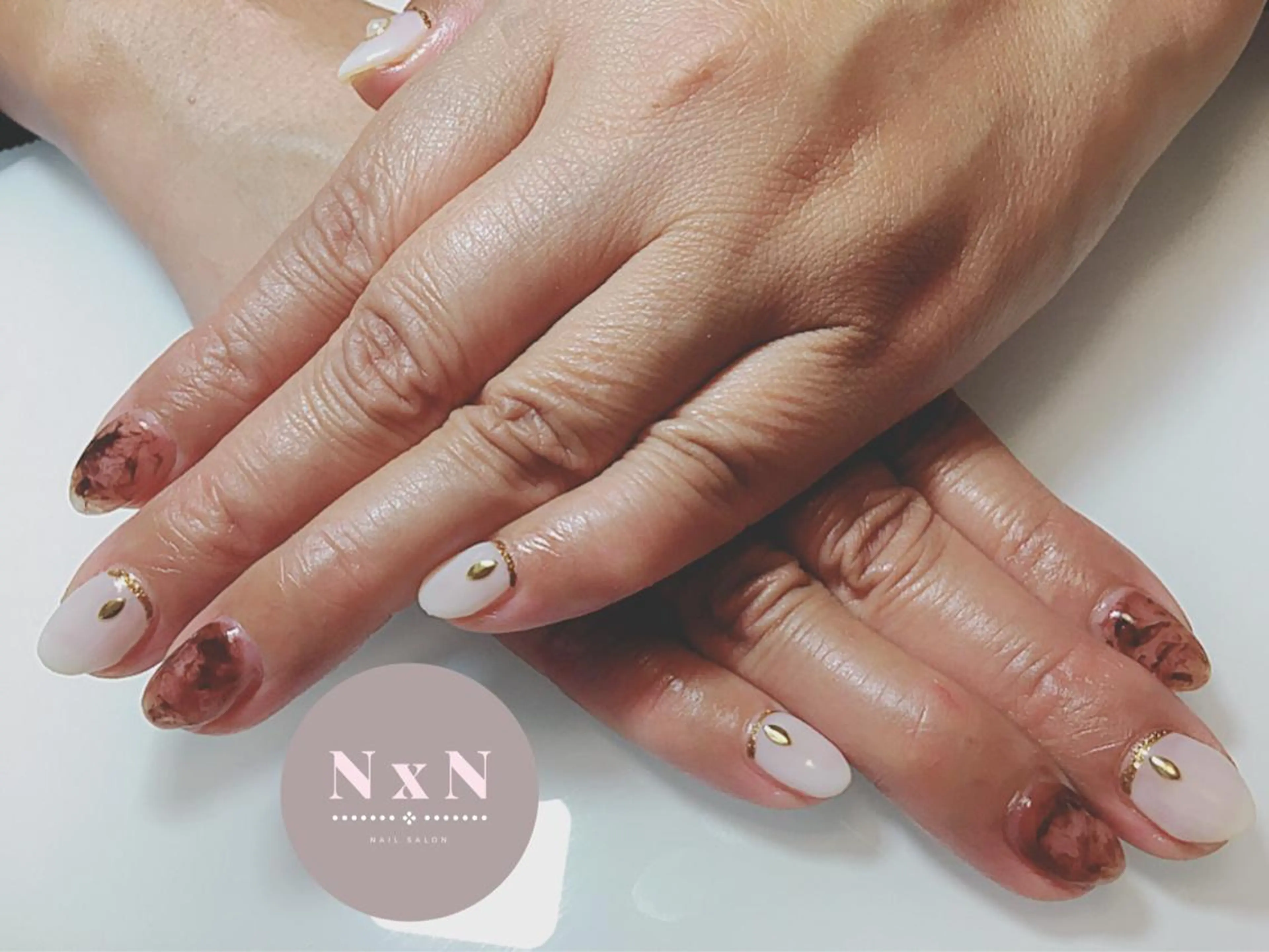 ネイル 大理石ネイル(マーブル) ハンドネイル nail salon N×Nのネイルデザイン