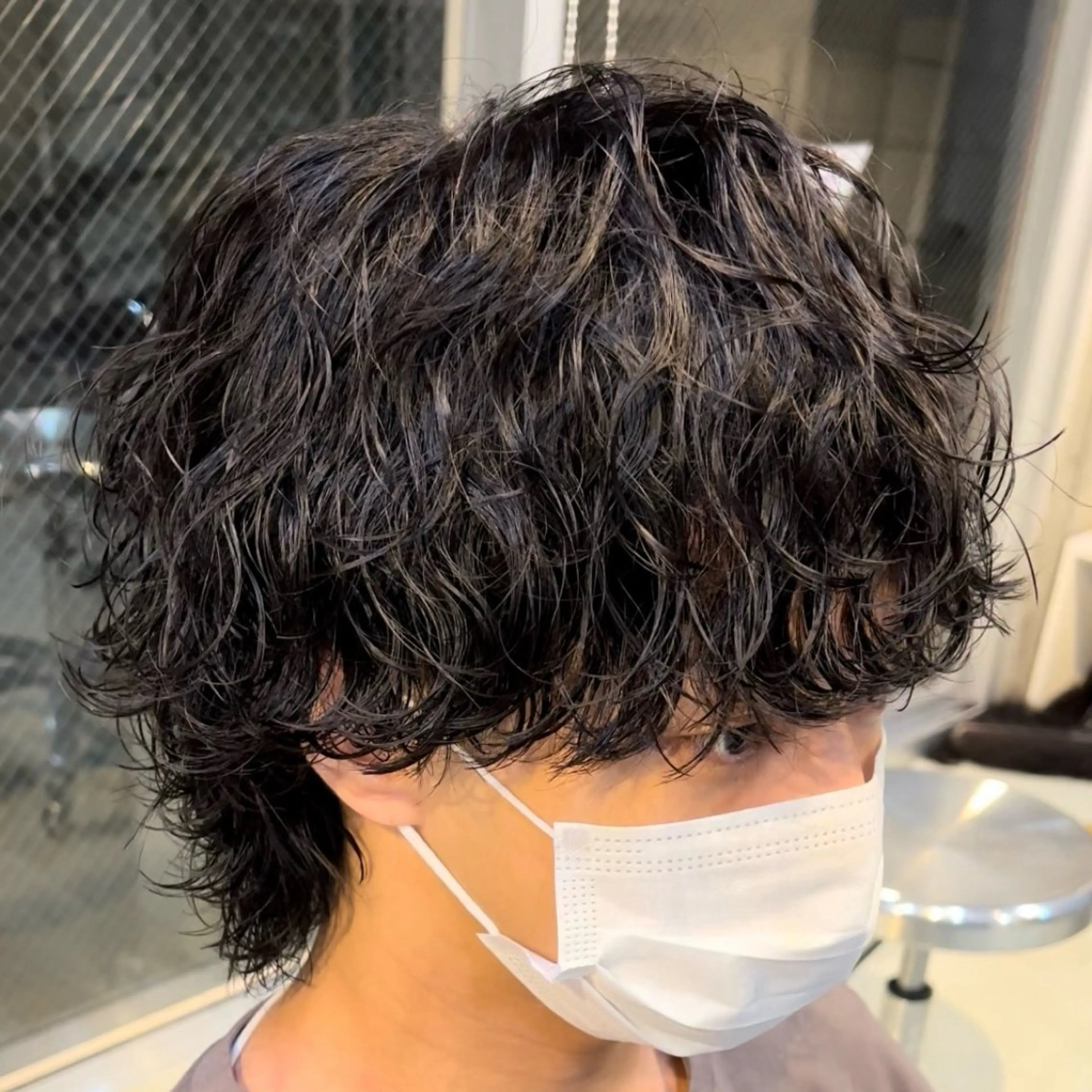セミロング パーマ ヘアアレンジ メンズ fifth 石川 凪のヘアスタイル