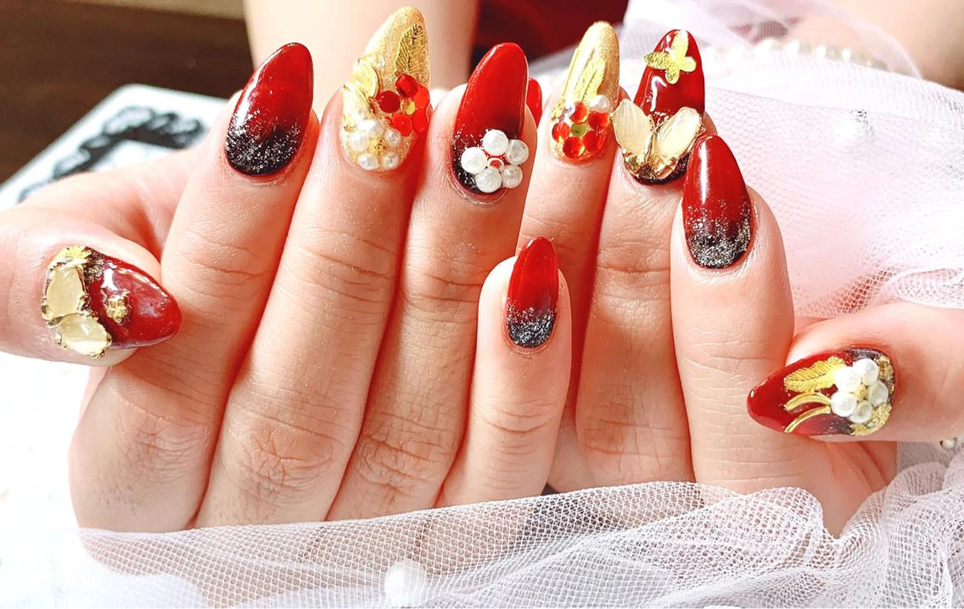 ネイル 成人式 ハンドネイル Melody メロディのネイルデザイン