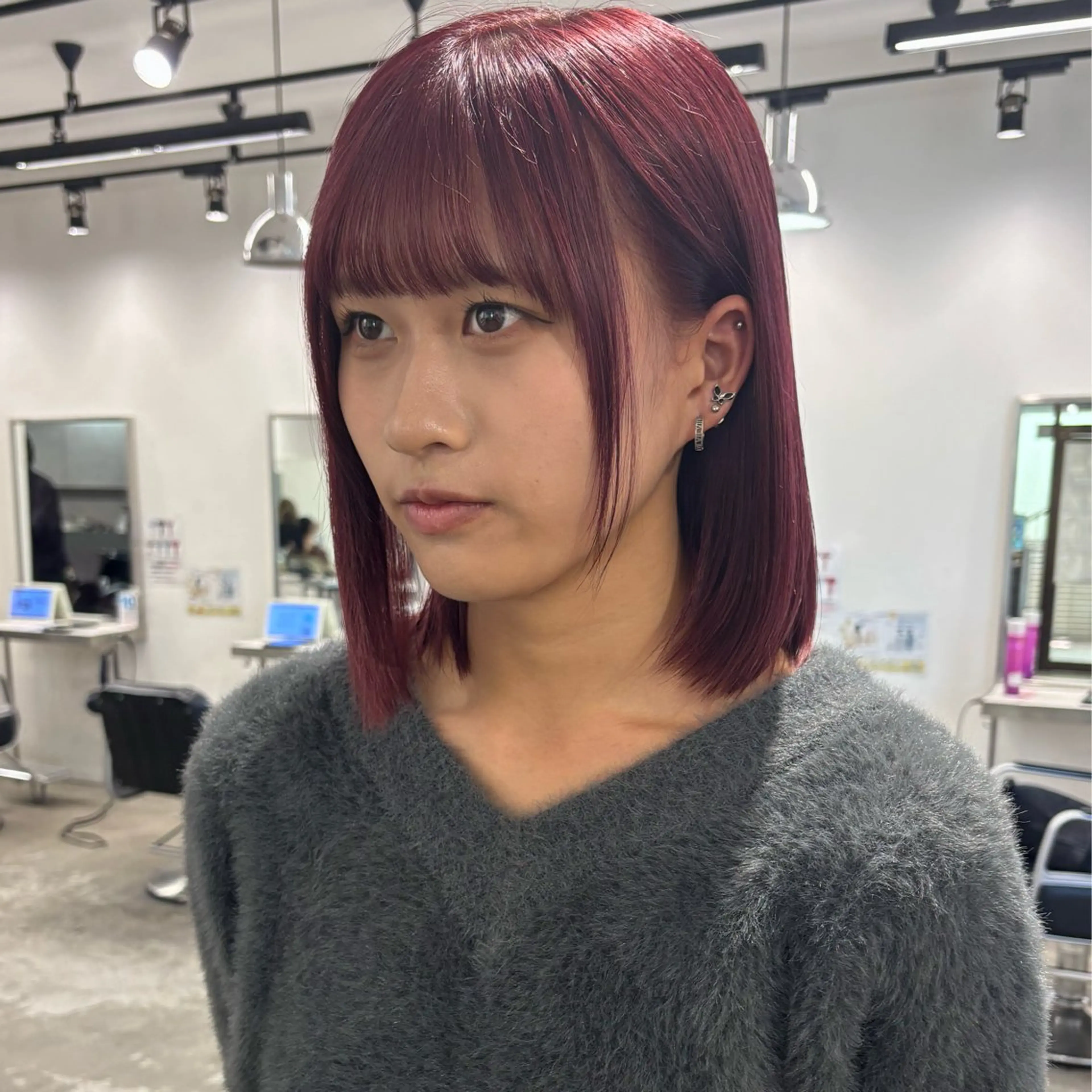 ミディアム カラー ヘアカラー 髪質改善ストレート /暖色カラー🎀🪞のヘアスタイル